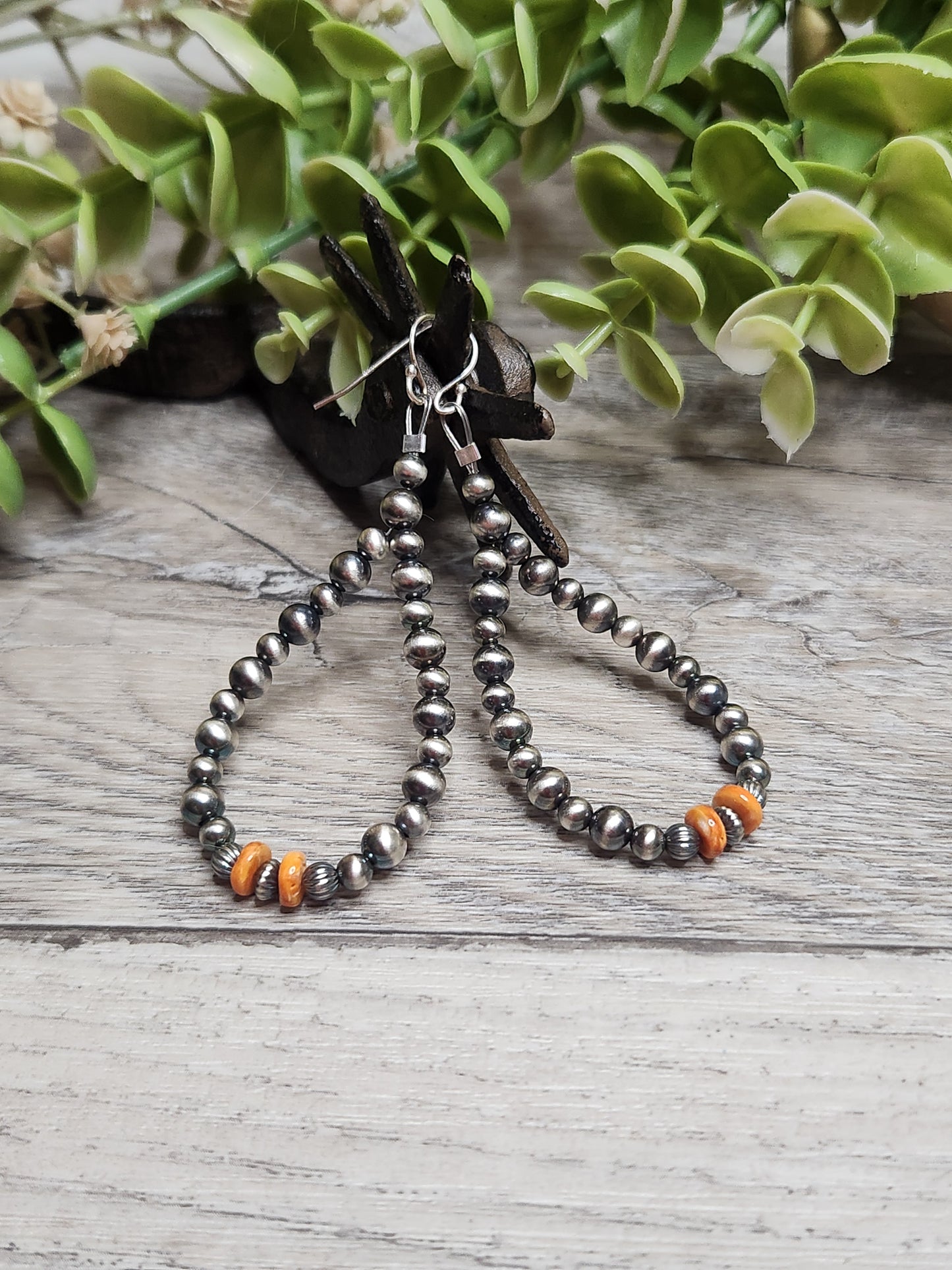 Spiny Oyster, & Sterling Silver Navajo Style Pearls