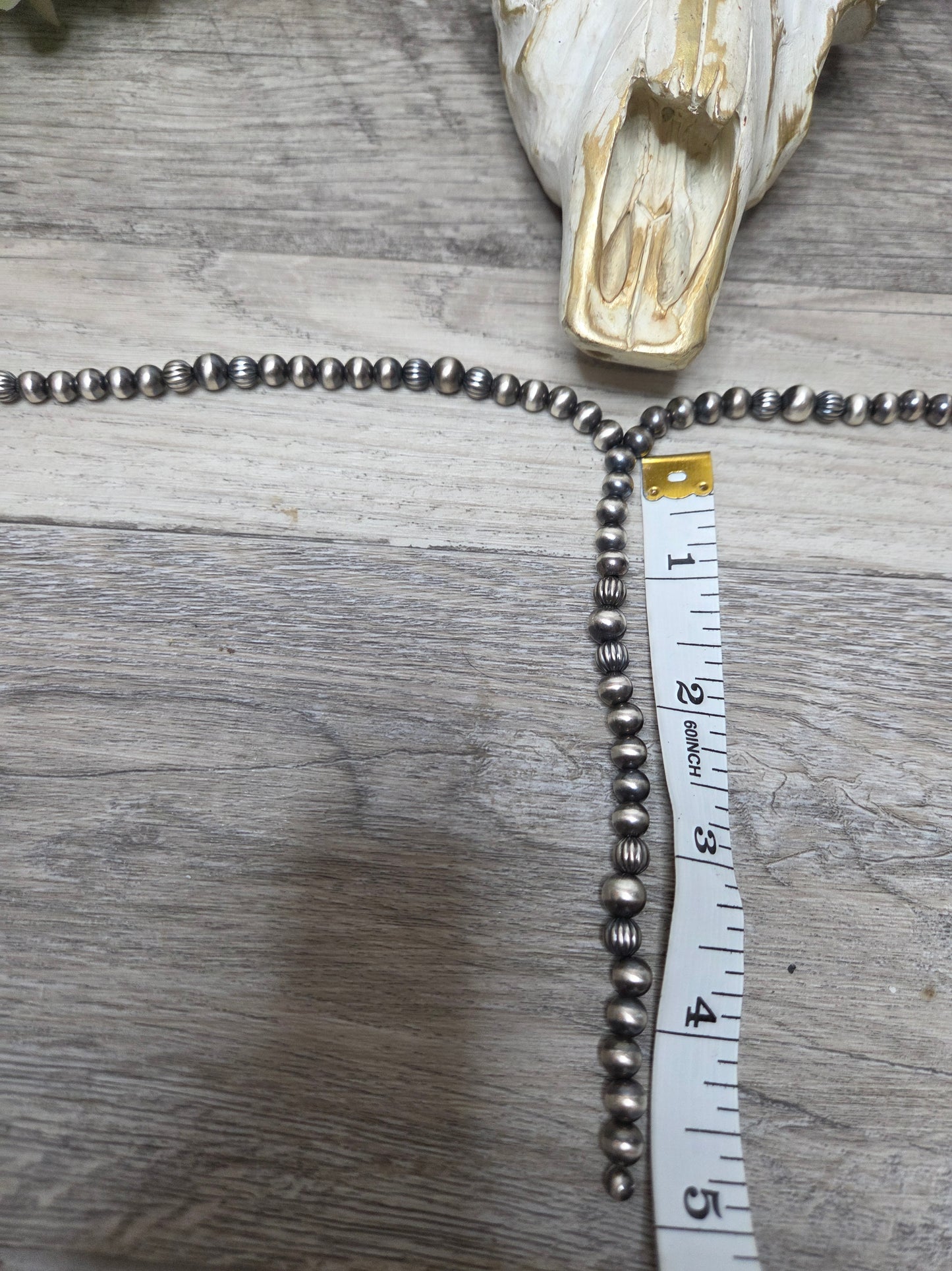 Sterling Silver Navajo Style Pearls.