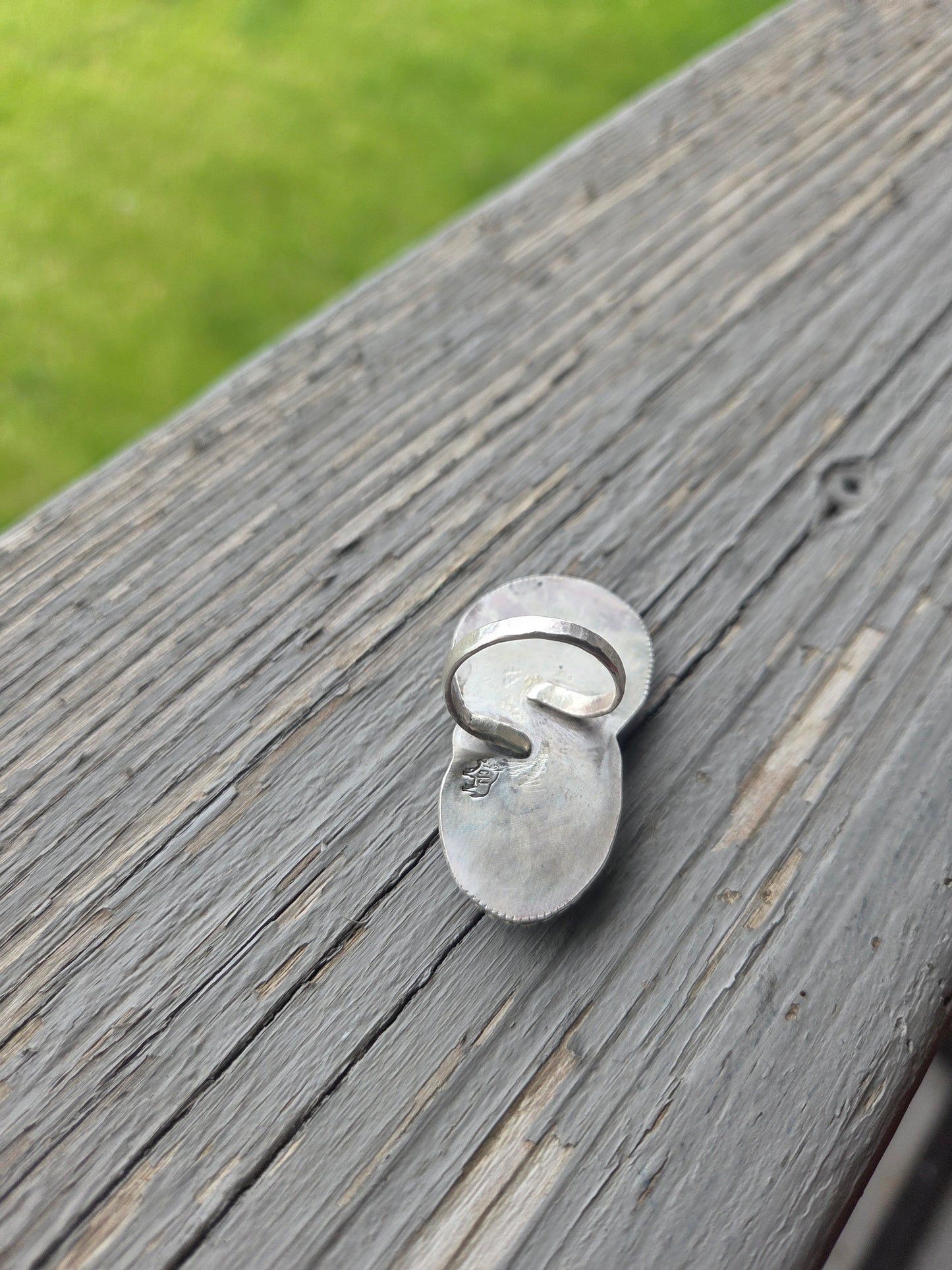 Tyrone Turquoise & Buffalo Coin • Sterling Silver Size 7.5