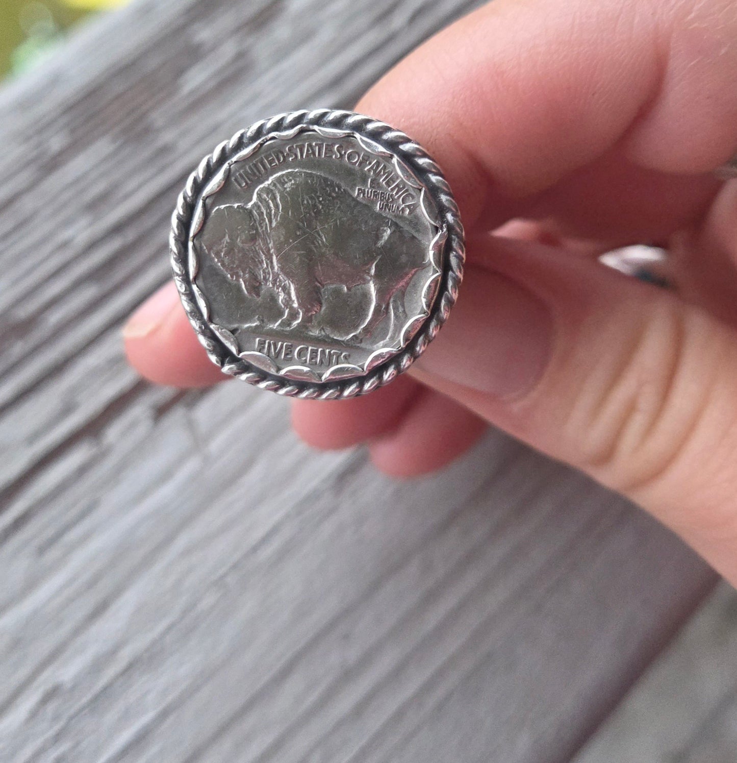 Buffalo Coin • Sterling Silver Size 7