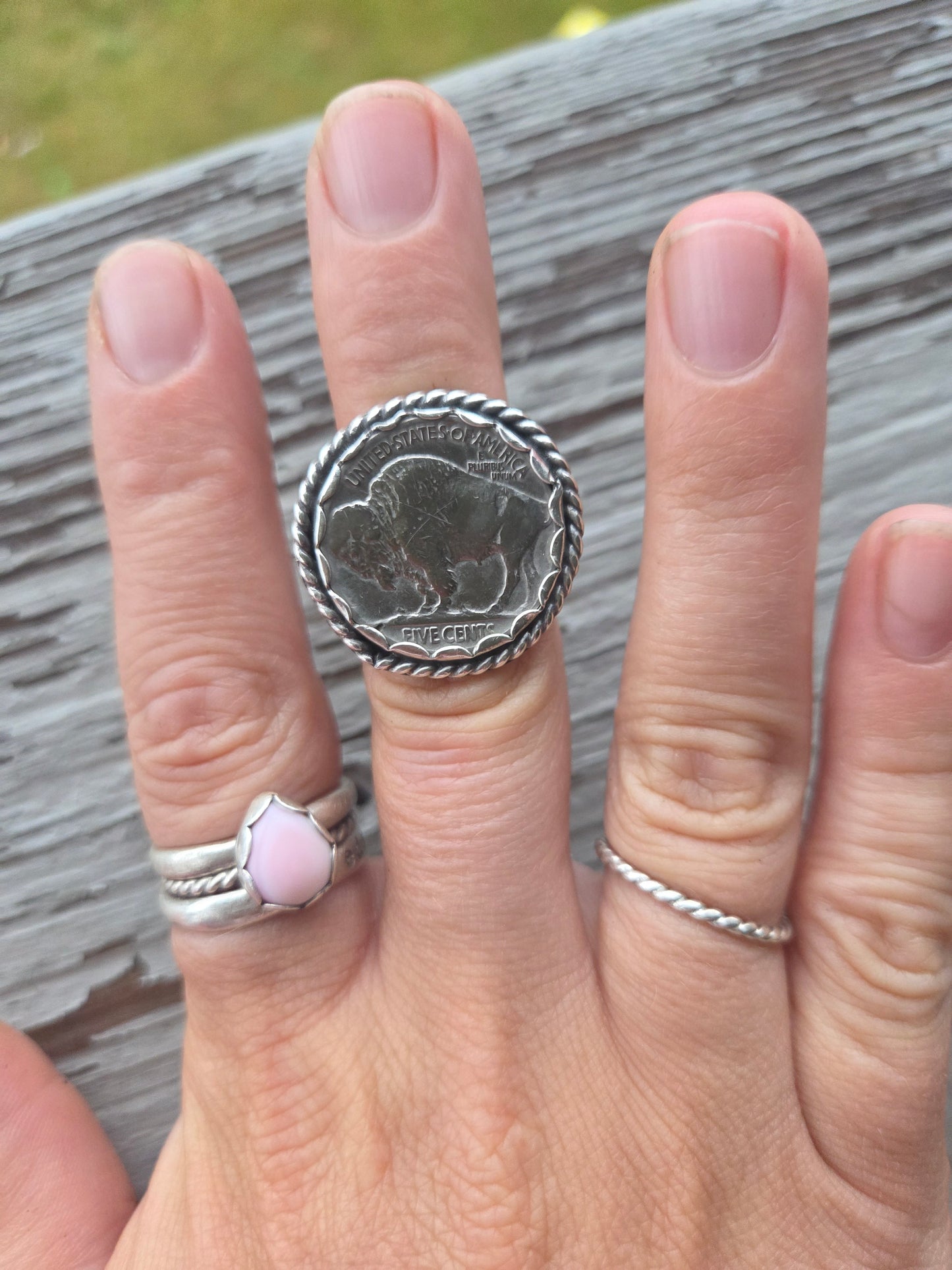 Buffalo Coin • Sterling Silver Size 7