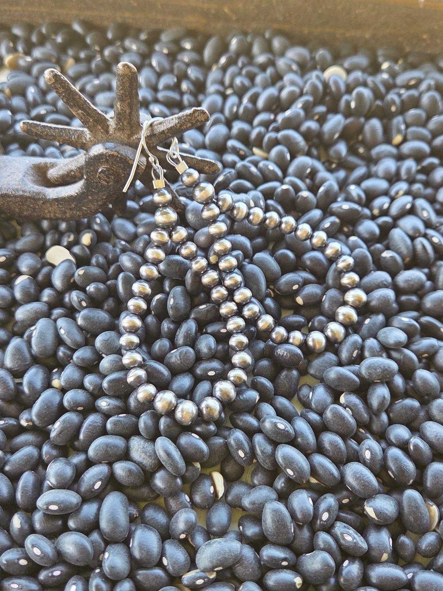 Sterling Silver Navajo Style Pearls