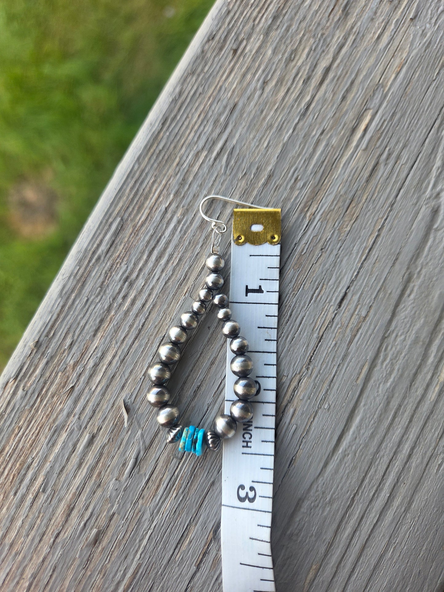 Turquoise & Sterling Silver Navajo Style Pearls