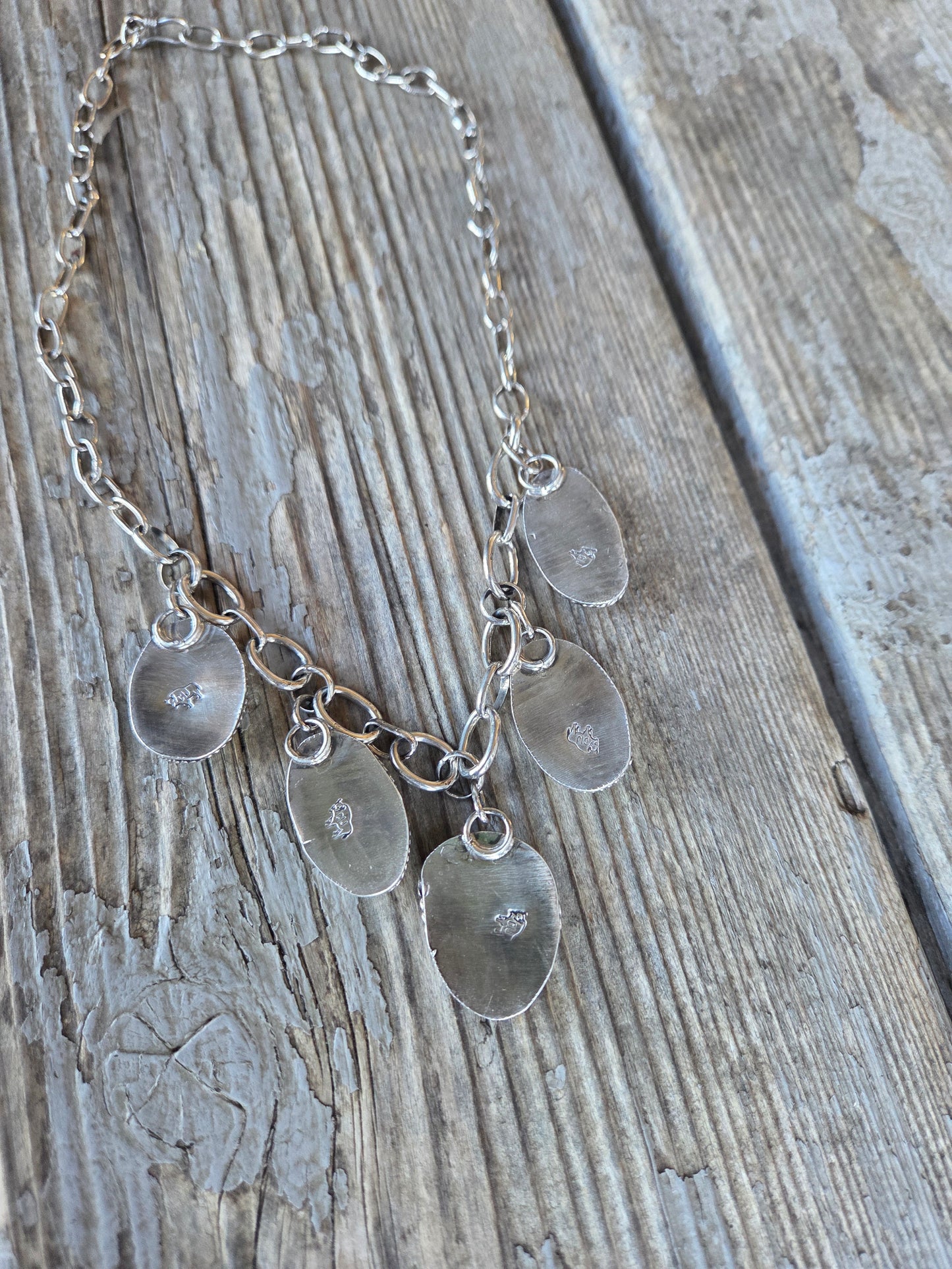 Golden Hill, Palomino, Sonoran Mountain, Cotton Candy, Emerald Valley Turquoise •Handmade Chain Link Choker Charm• Adjustable up to 16 inches