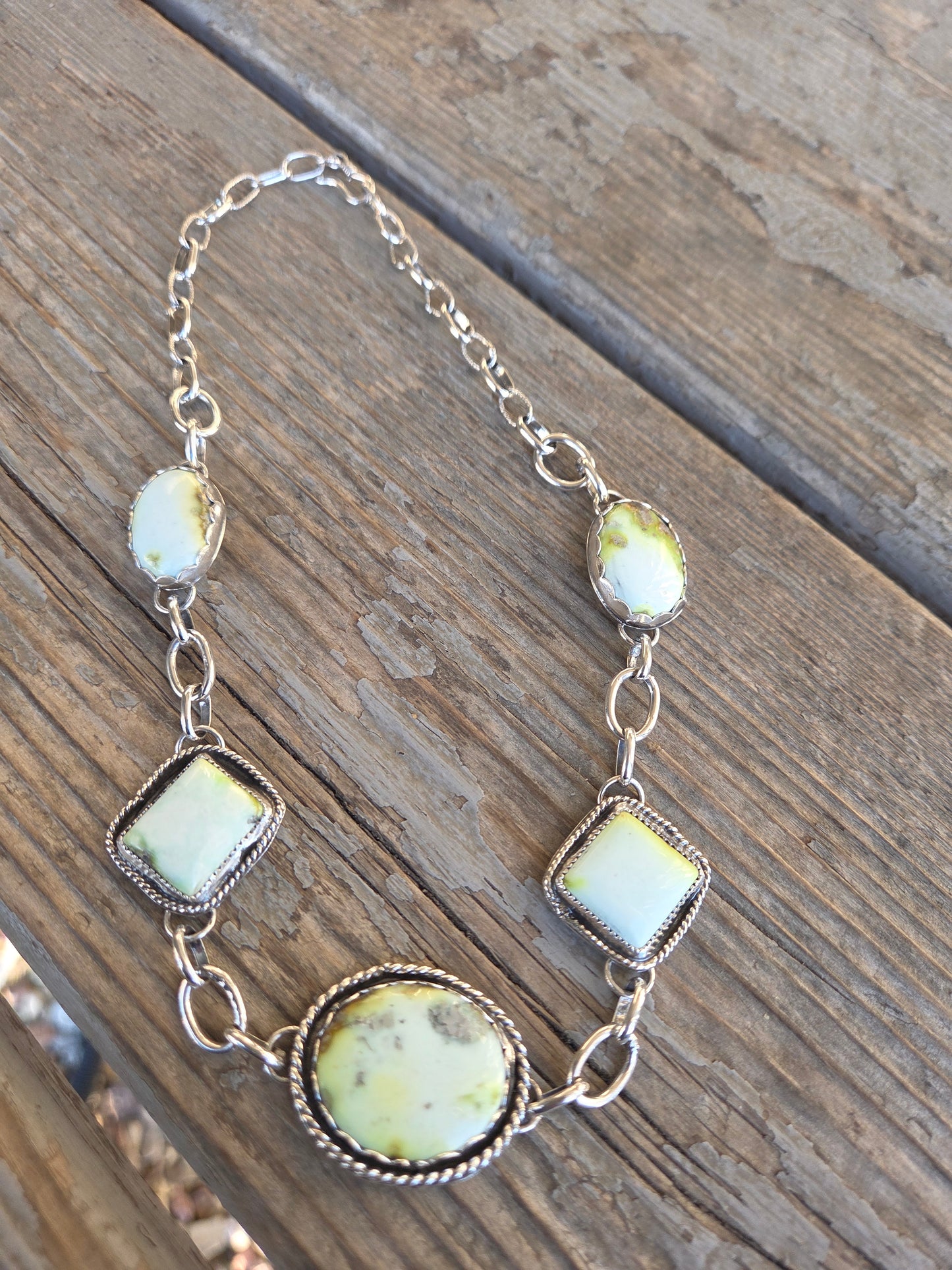 Handmade Chain Link Palomino  Chocker • Adjustable up to 16 inches
