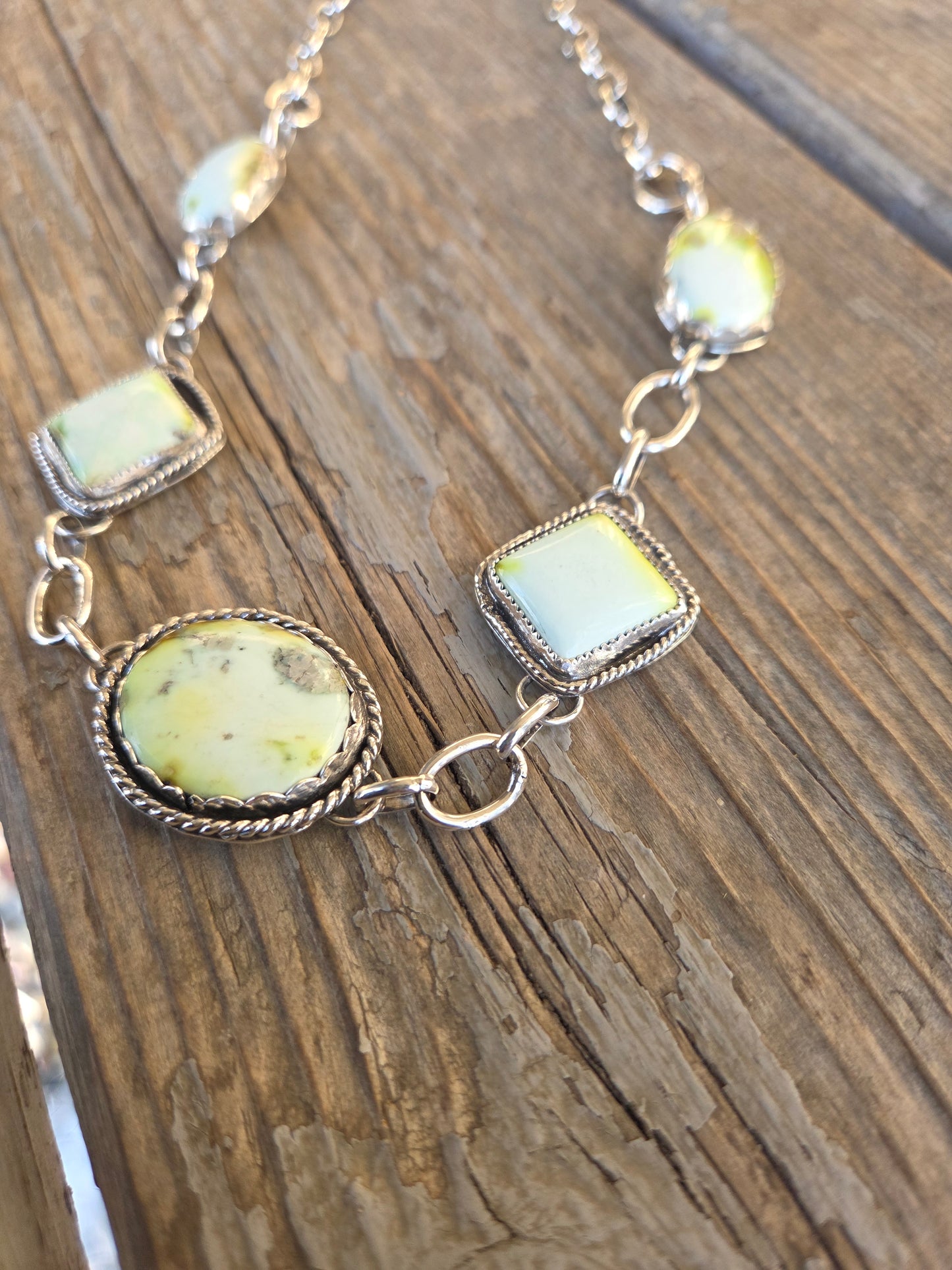 Handmade Chain Link Palomino  Chocker • Adjustable up to 16 inches