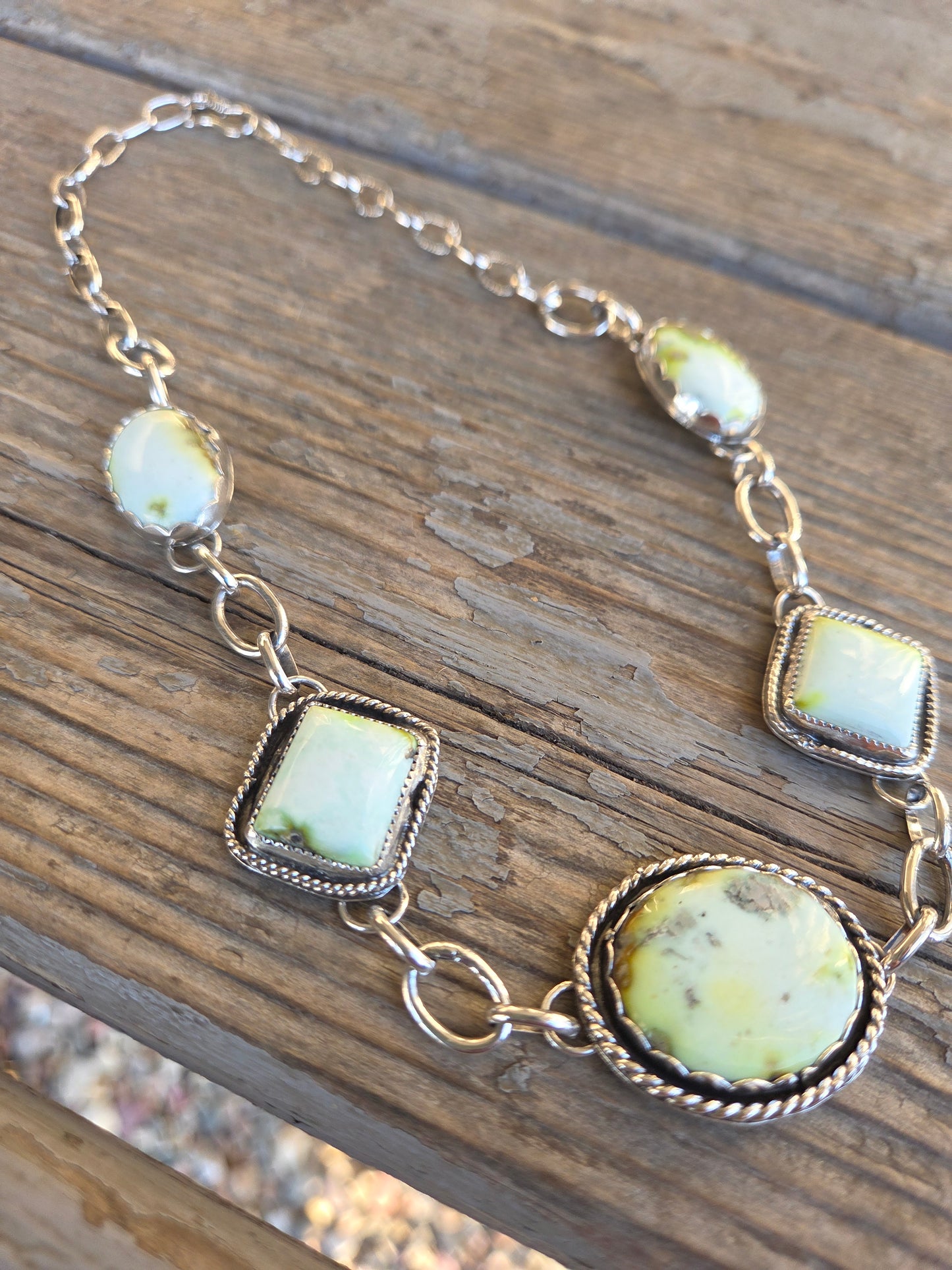 Handmade Chain Link Palomino  Chocker • Adjustable up to 16 inches