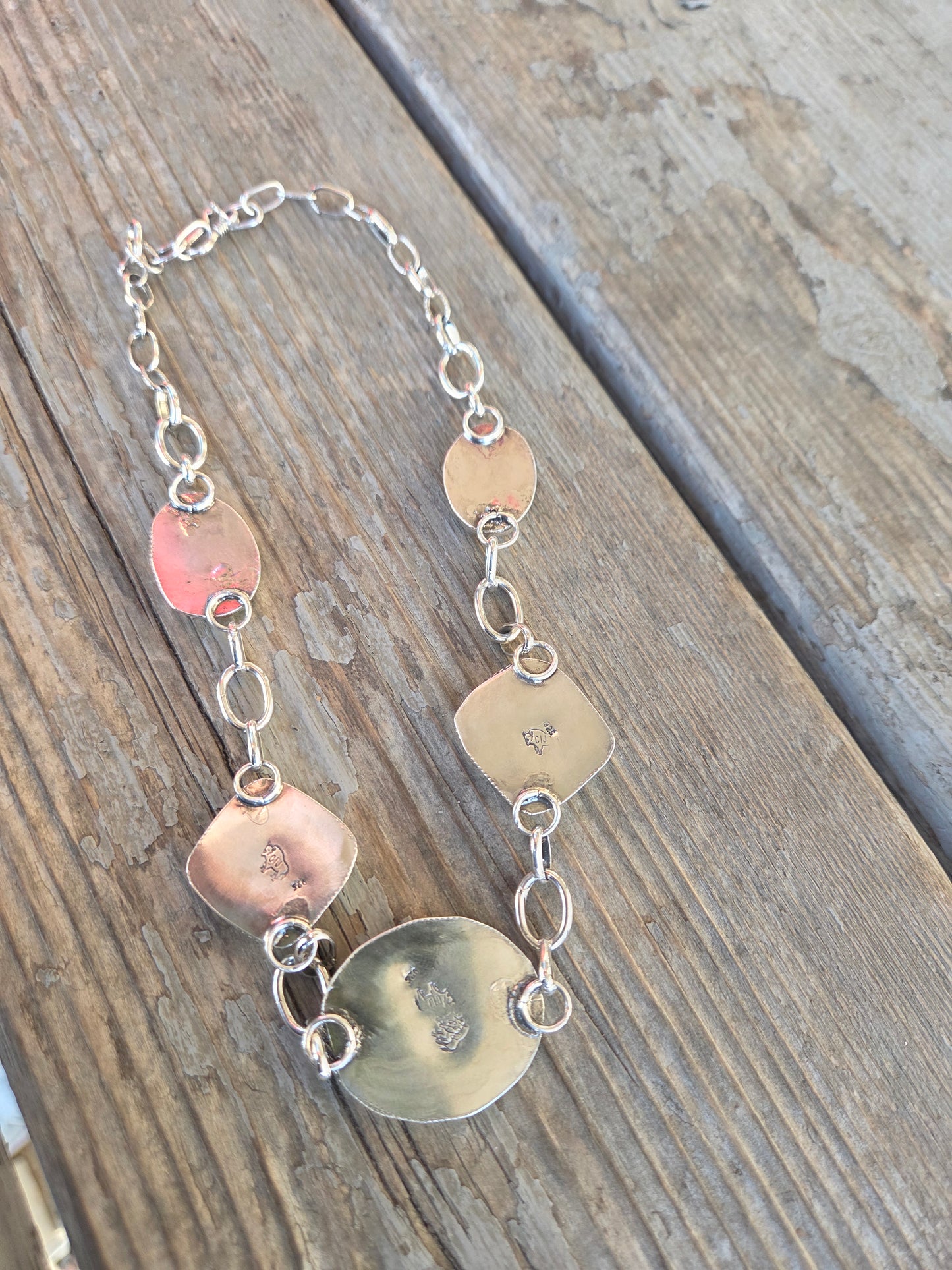 Handmade Chain Link Palomino  Chocker • Adjustable up to 16 inches