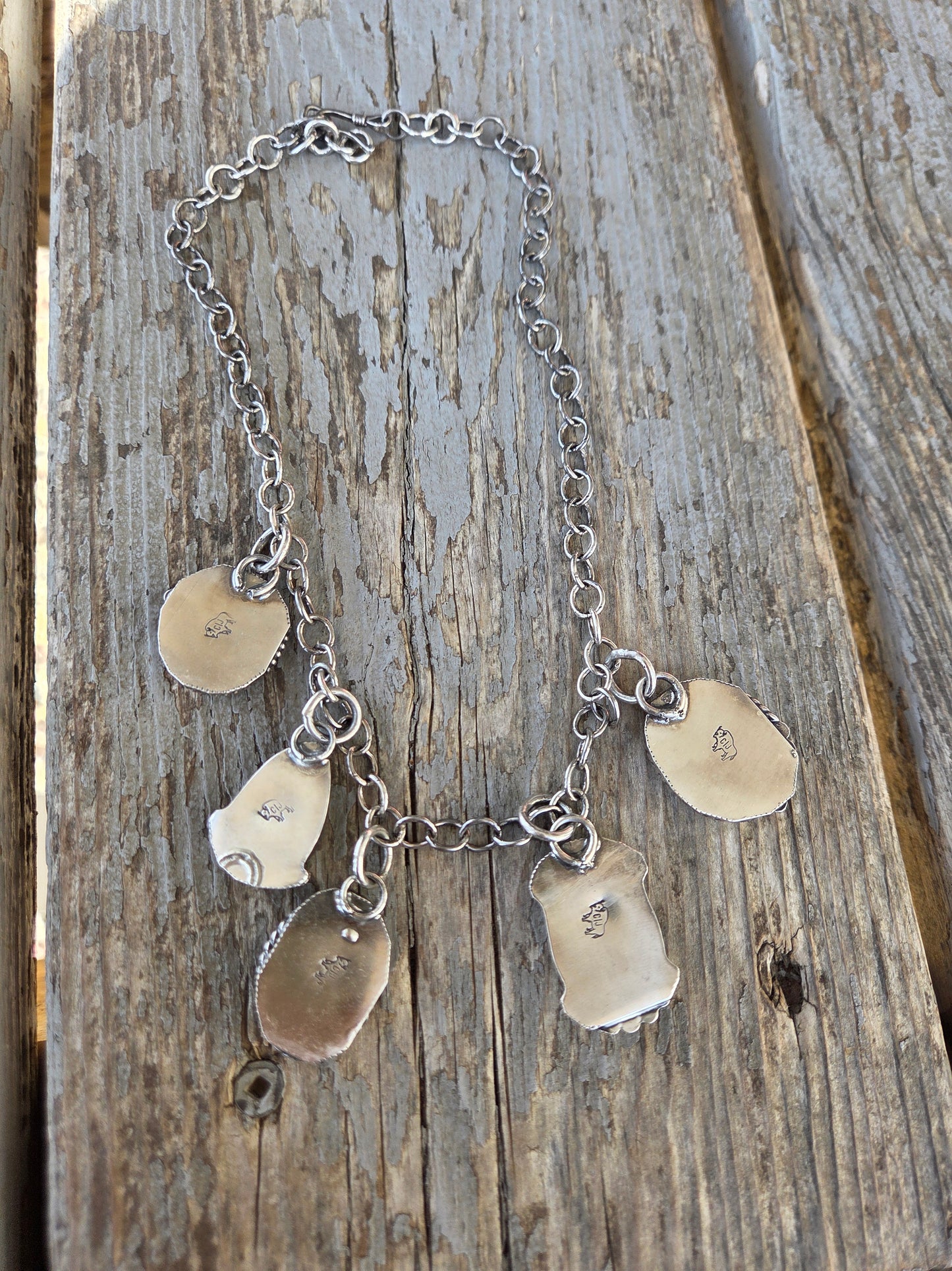 Choker Charm• Sierra Belle Turquoise • White Buffalo • Palomino • Cotton Candy • Pink Spiny Adjustable up to 16 inches.