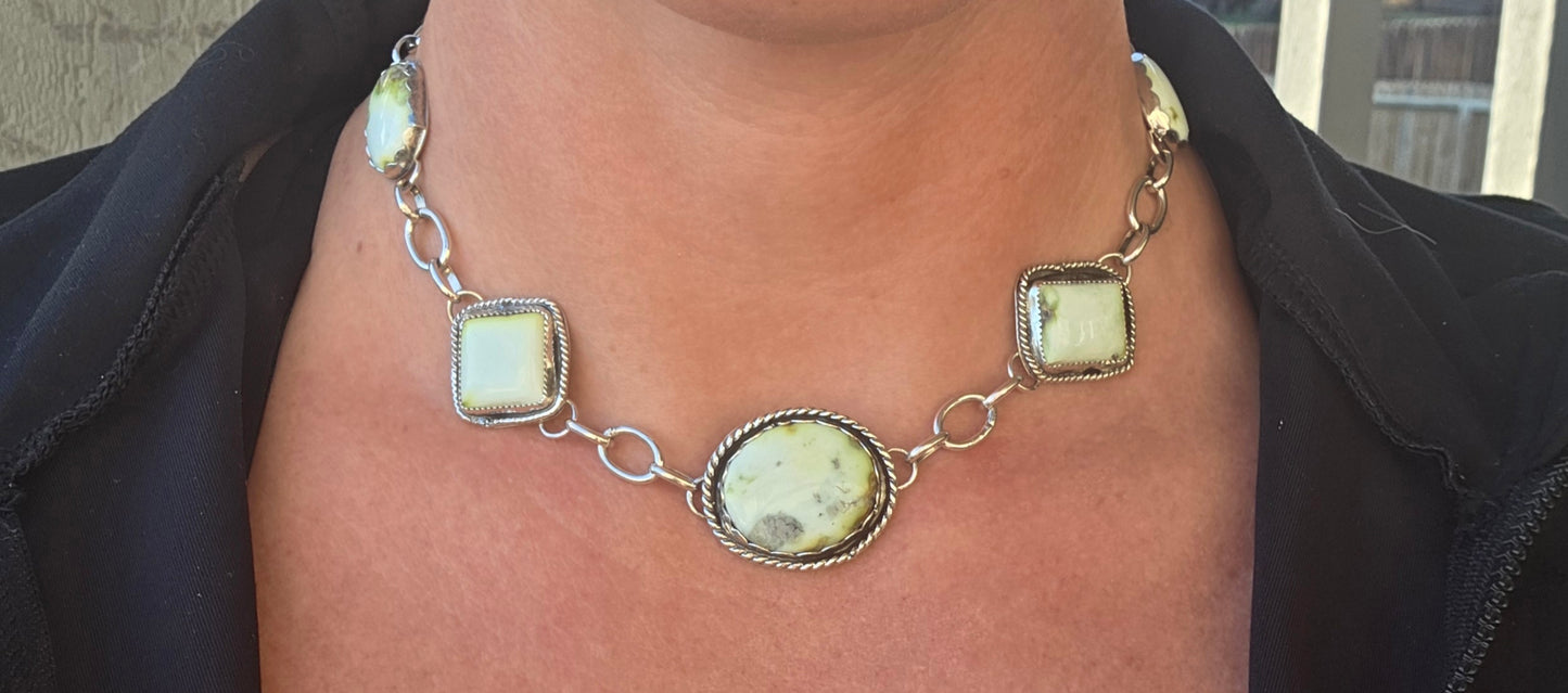 Handmade Chain Link Palomino  Chocker • Adjustable up to 16 inches