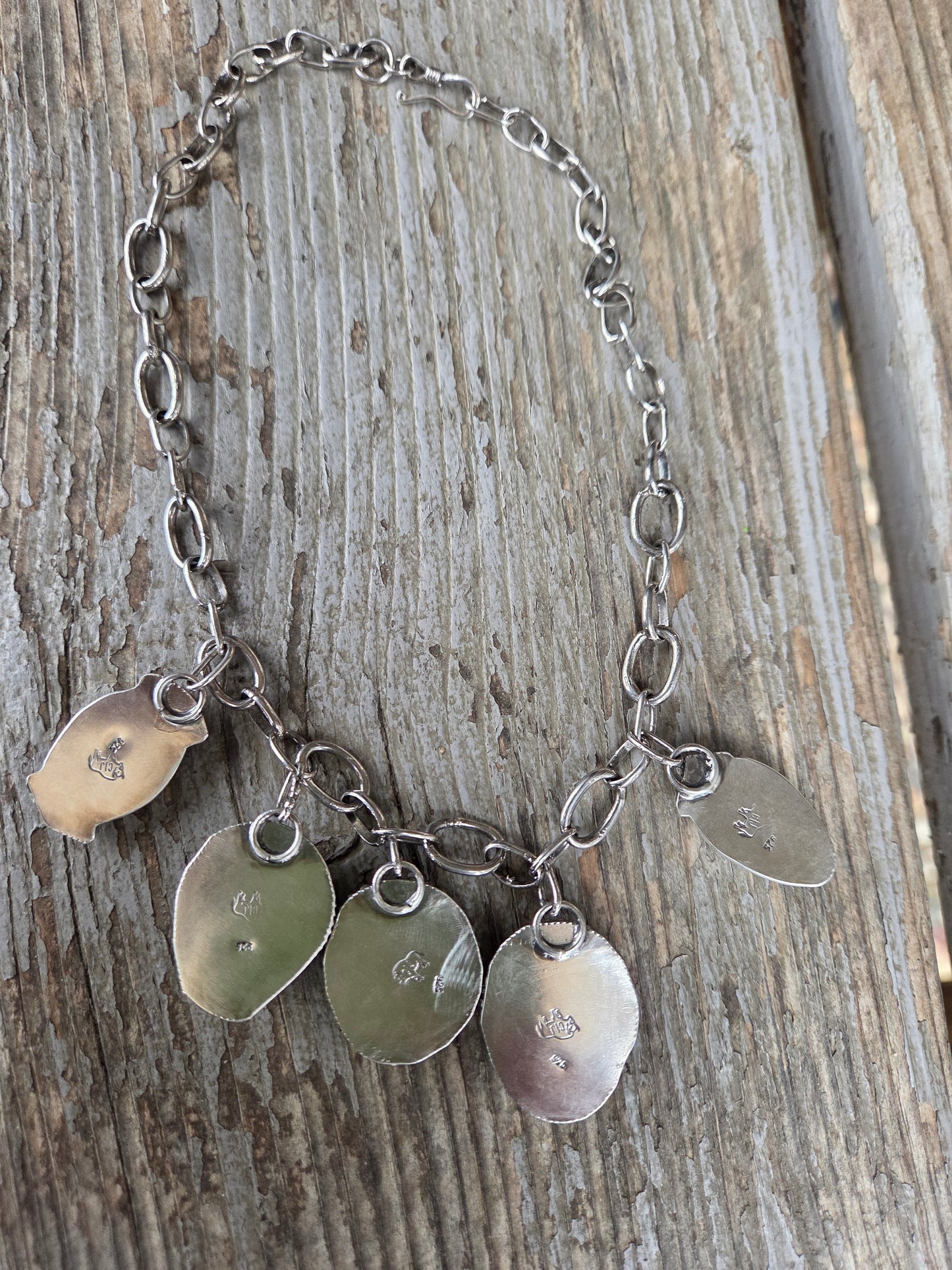 Choker Charm• Sonoran Turquoise • White Buffalo • Palomino •Adjustable up to 14.5 inches.