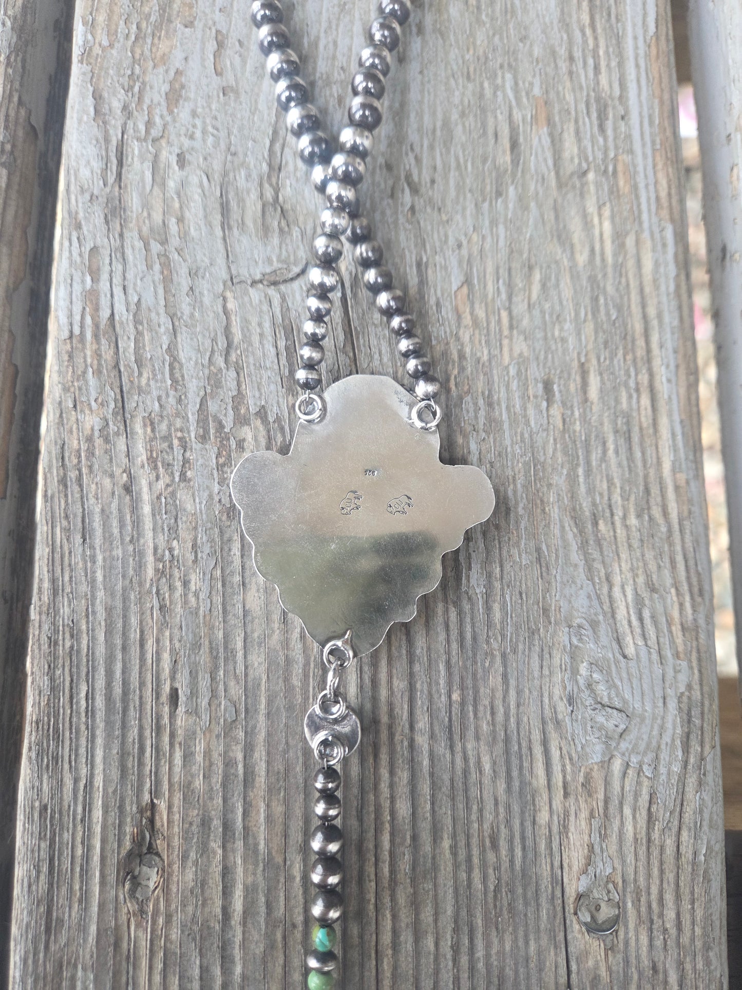 Buffalo Coin & Sonoran on Sterling Silver Pearls.