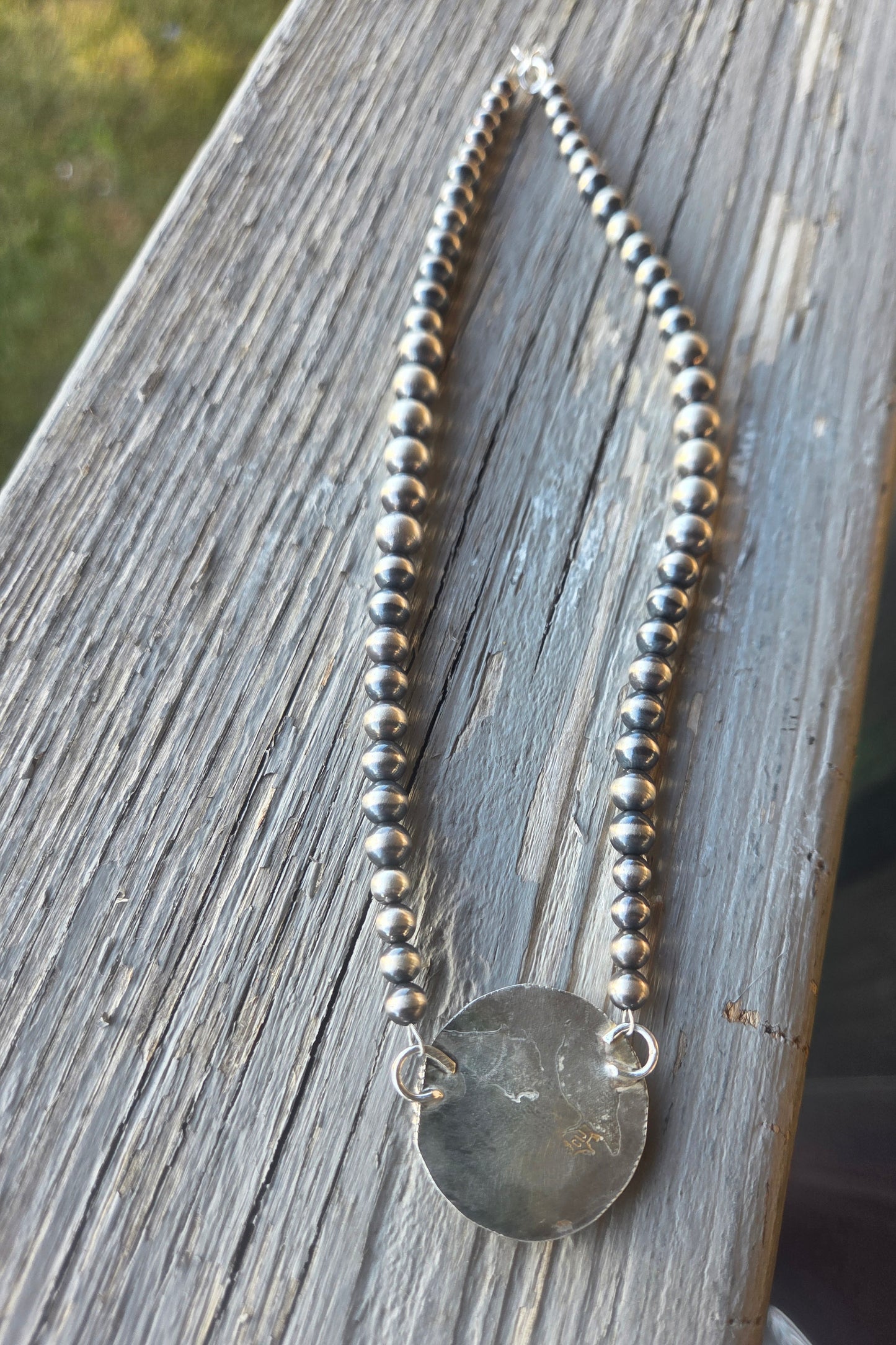 Native Coin• Sterling Silver Navajo Style Pearl