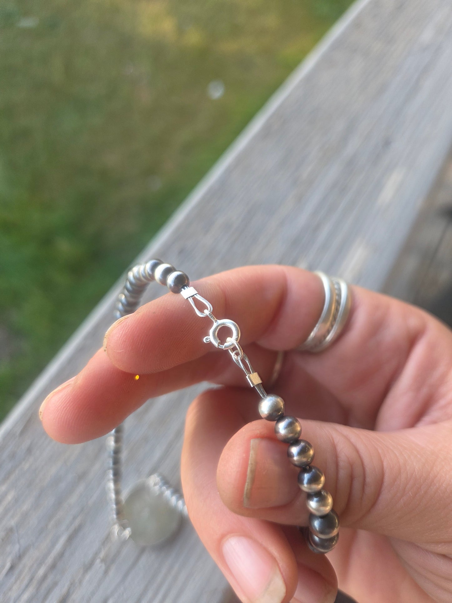 Native Coin• Sterling Silver Navajo Style Pearl