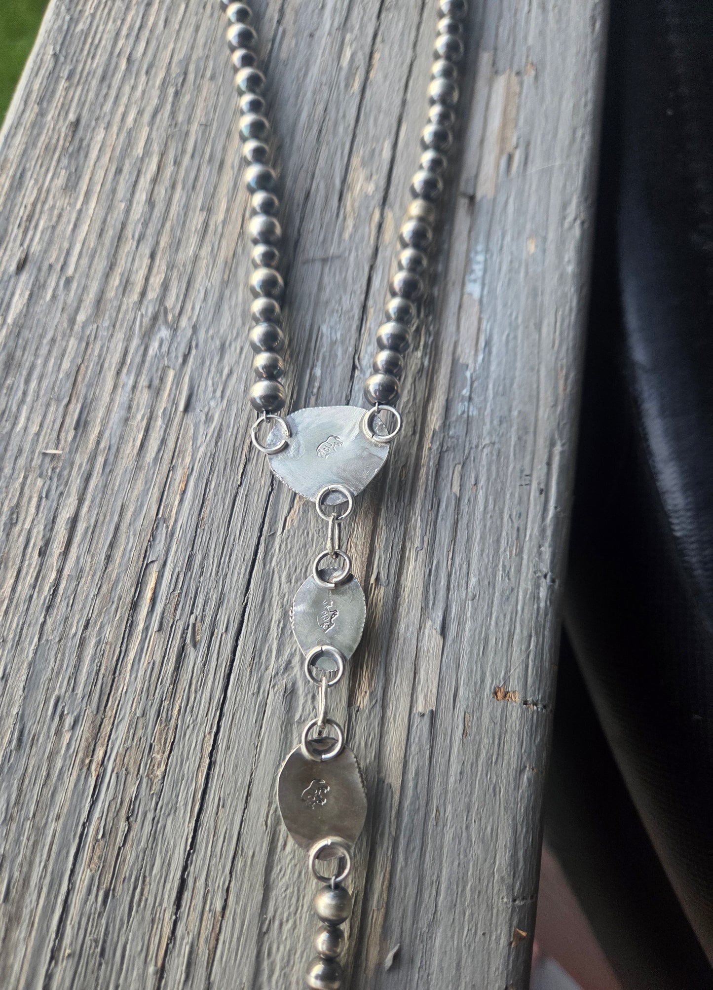 Sterling Silver Navajo Style Pearls • Sonoran • Chilean Turquoise  18 inches