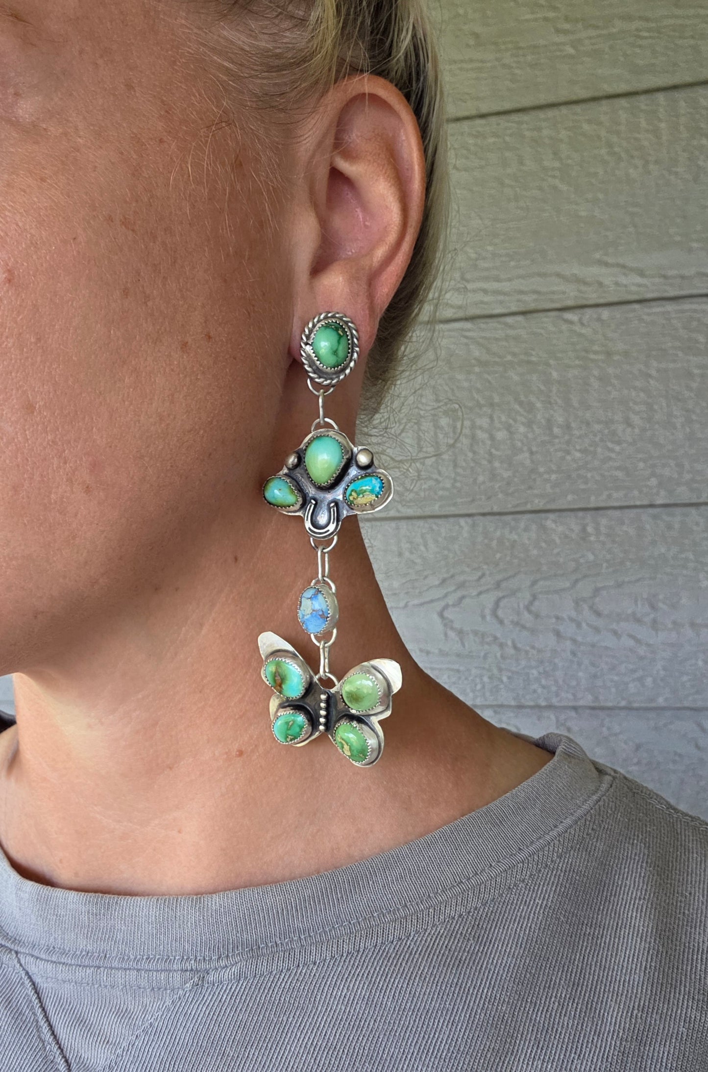 Butter Fly Turquoise Earrings