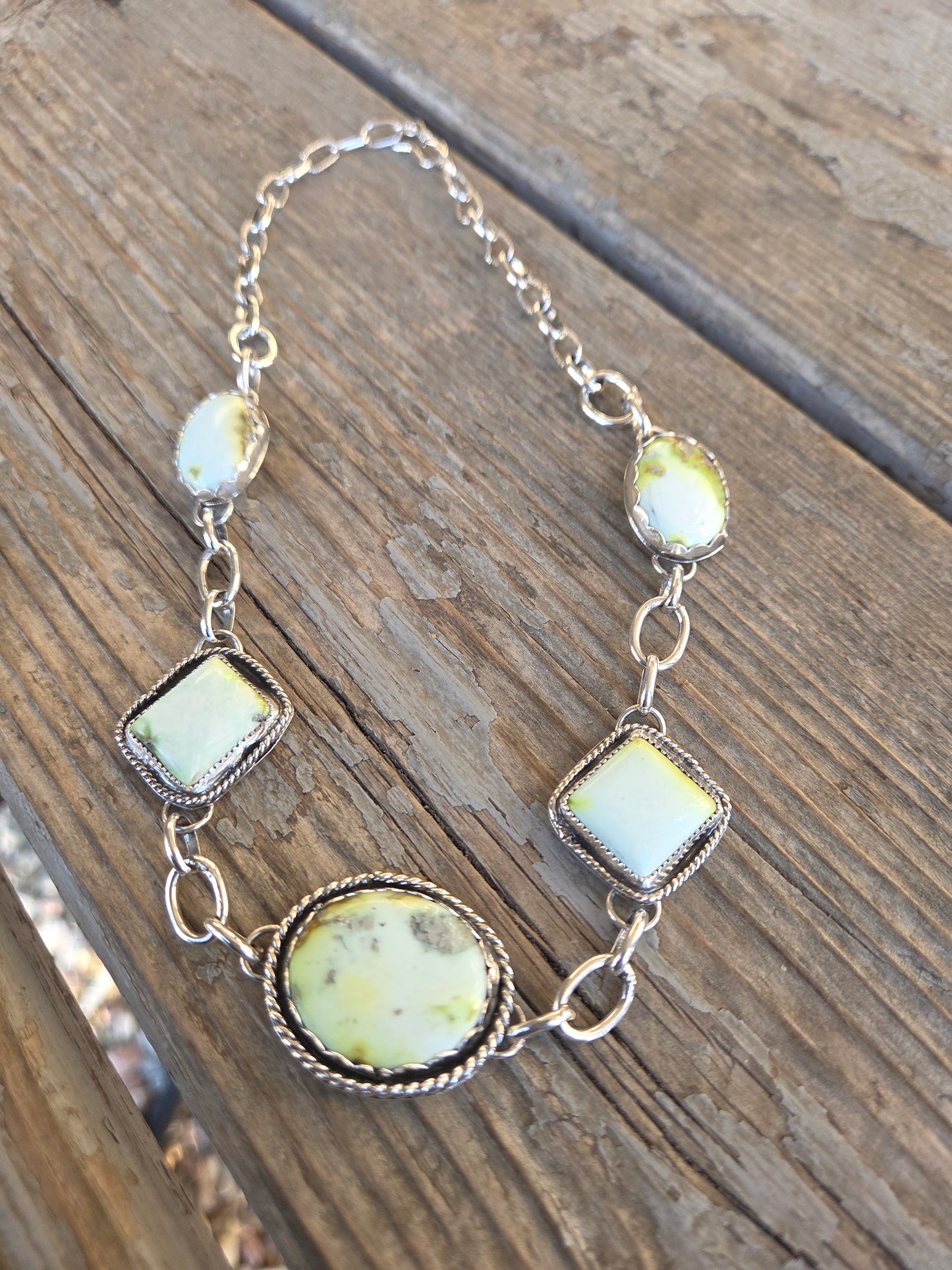 Handmade Chain Link Palomino  Chocker • Adjustable up to 16 inches