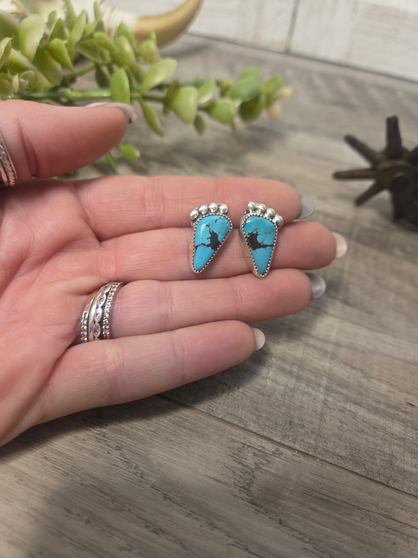Kingsmen Turquoise Stud Earrings