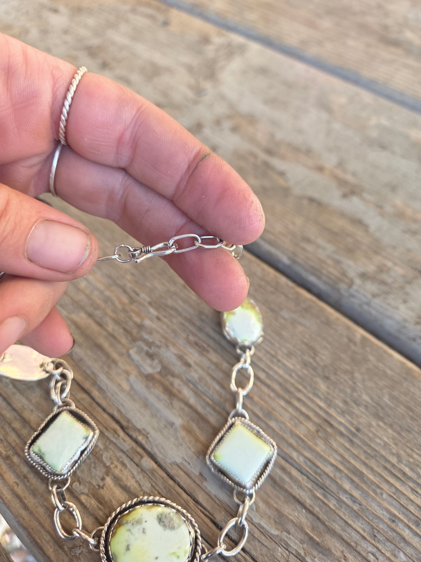 Handmade Chain Link Palomino  Chocker • Adjustable up to 16 inches