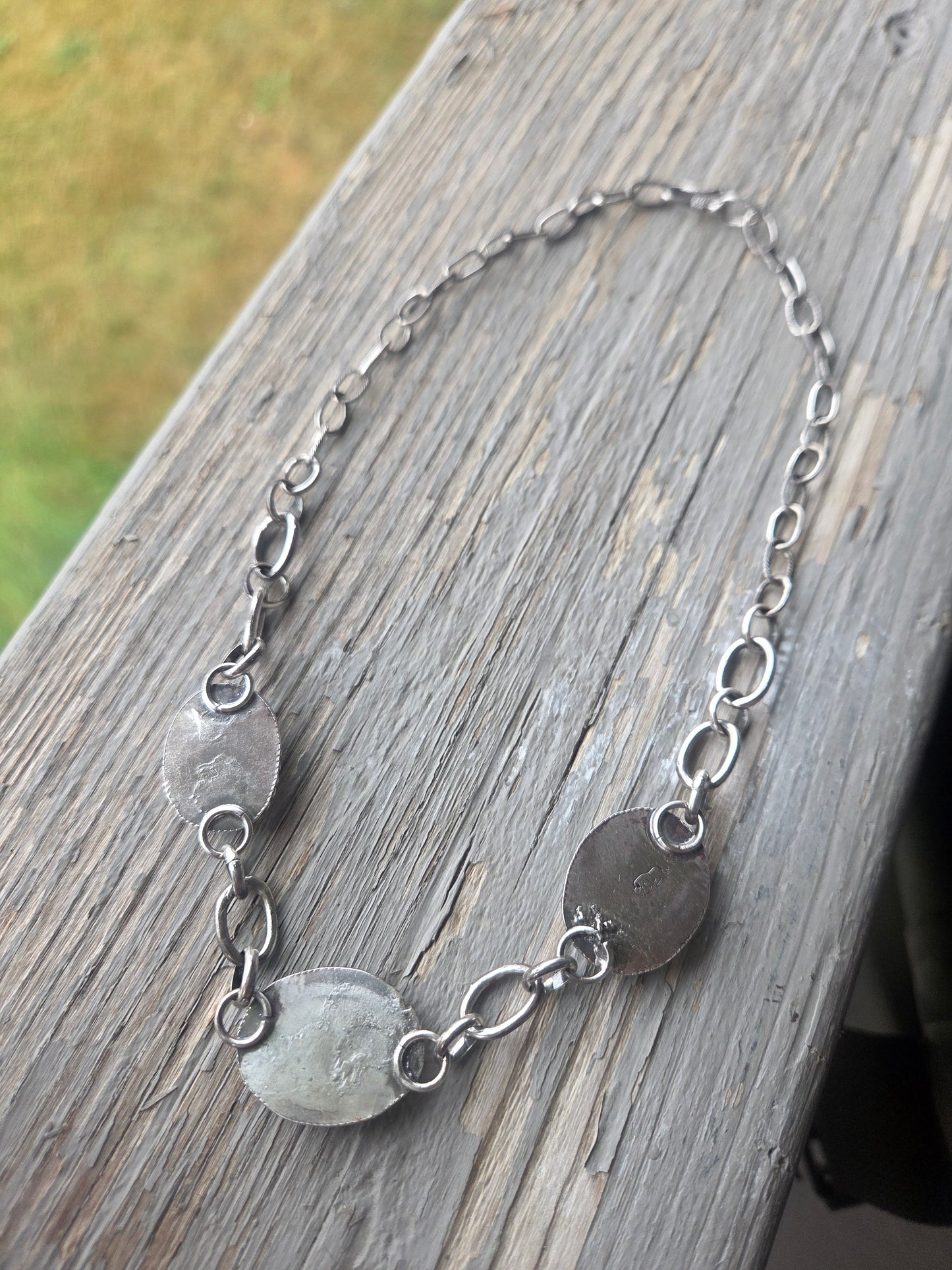Choker chain link• Sonoran Turquoise • 15 inches