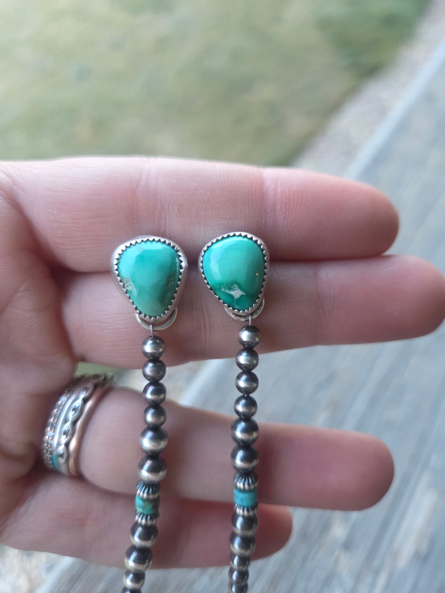 Emerald Valley Turquoise • Sterling Silver Pearls & Turquoise