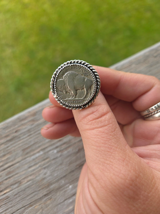 Buffalo • Sterling Silver Size 7.25