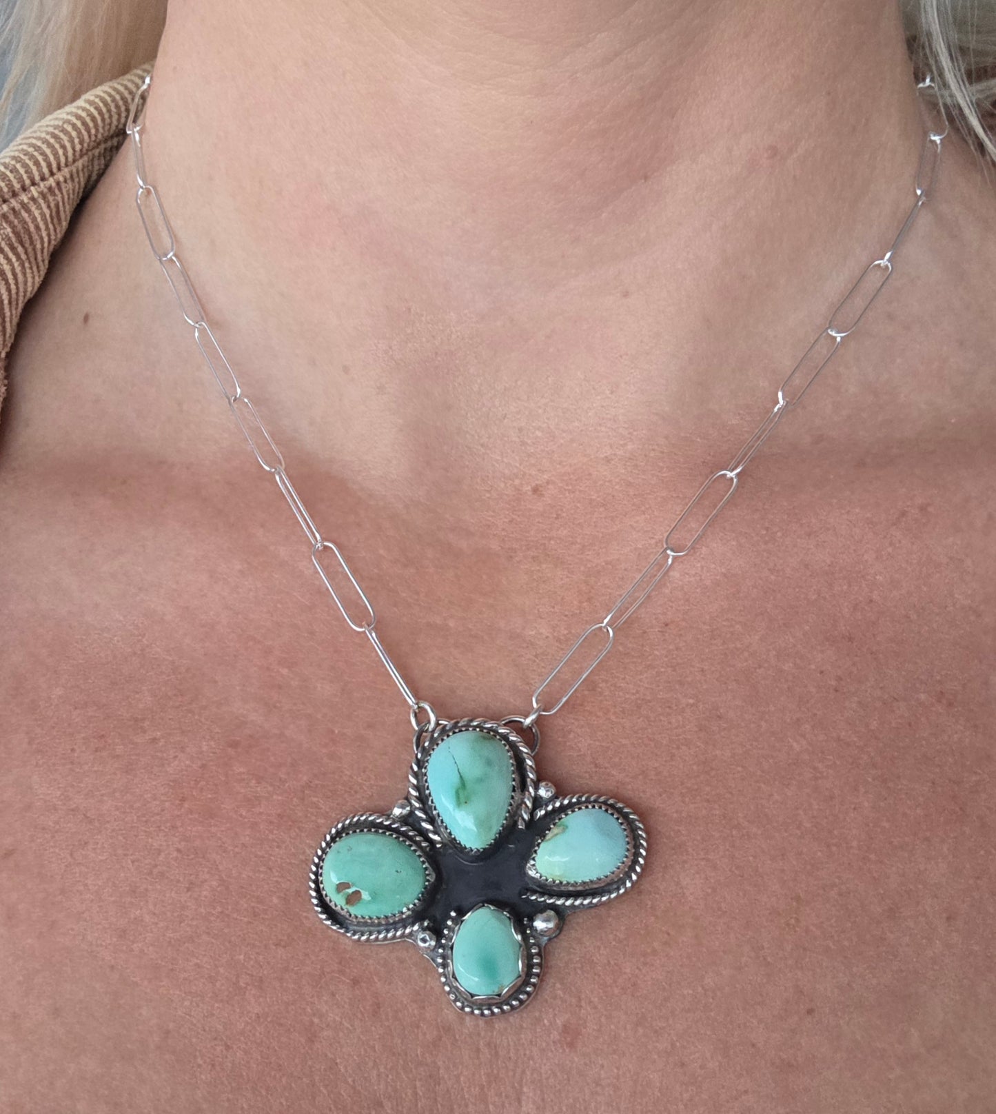 Emerald Valley Turquoise 17 inches-adjustable chain