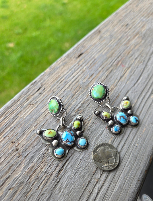 Butter Fly Turquoise Earrings