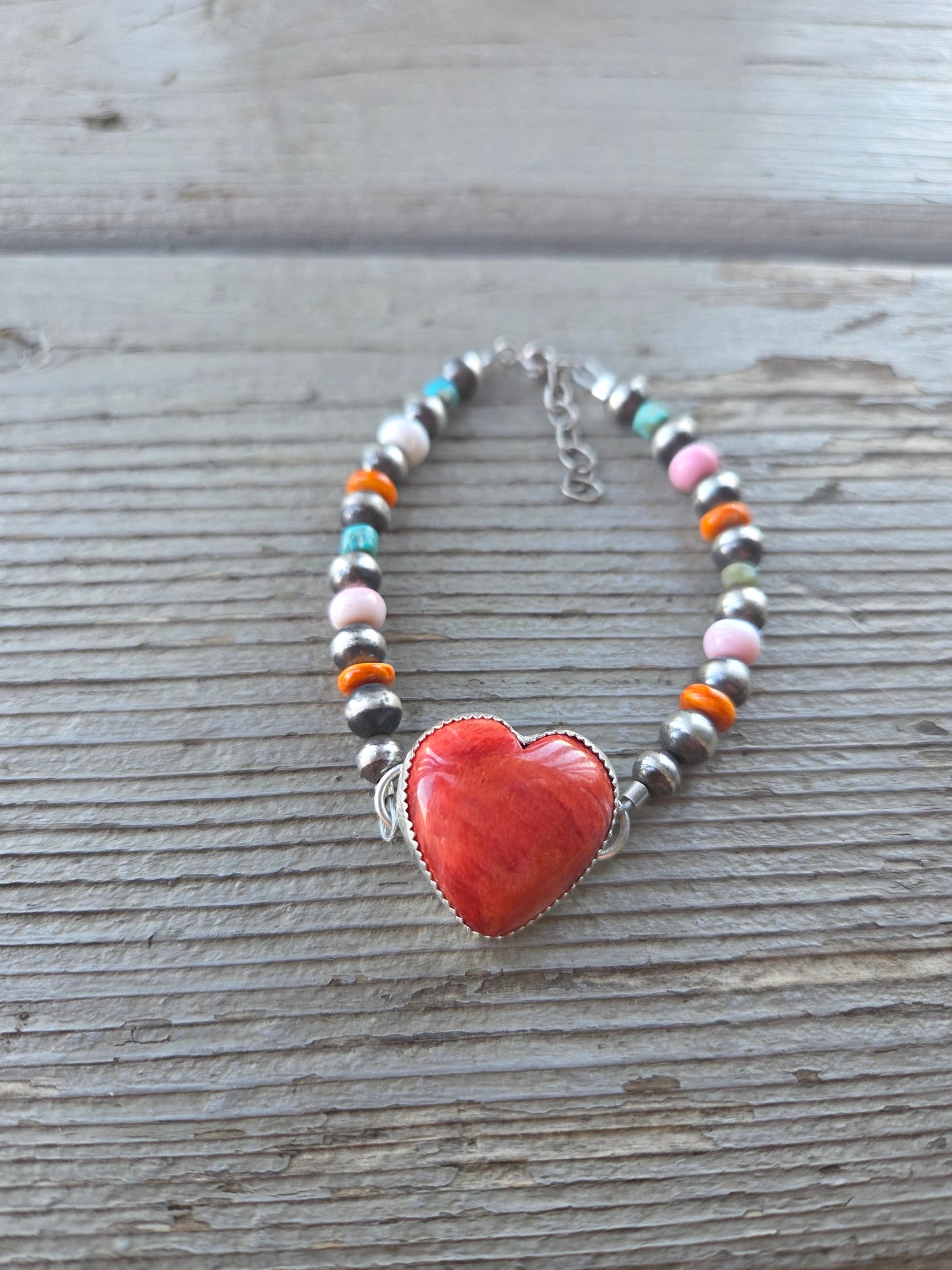 Spiny Oyster Heart Adjustable Bracelet