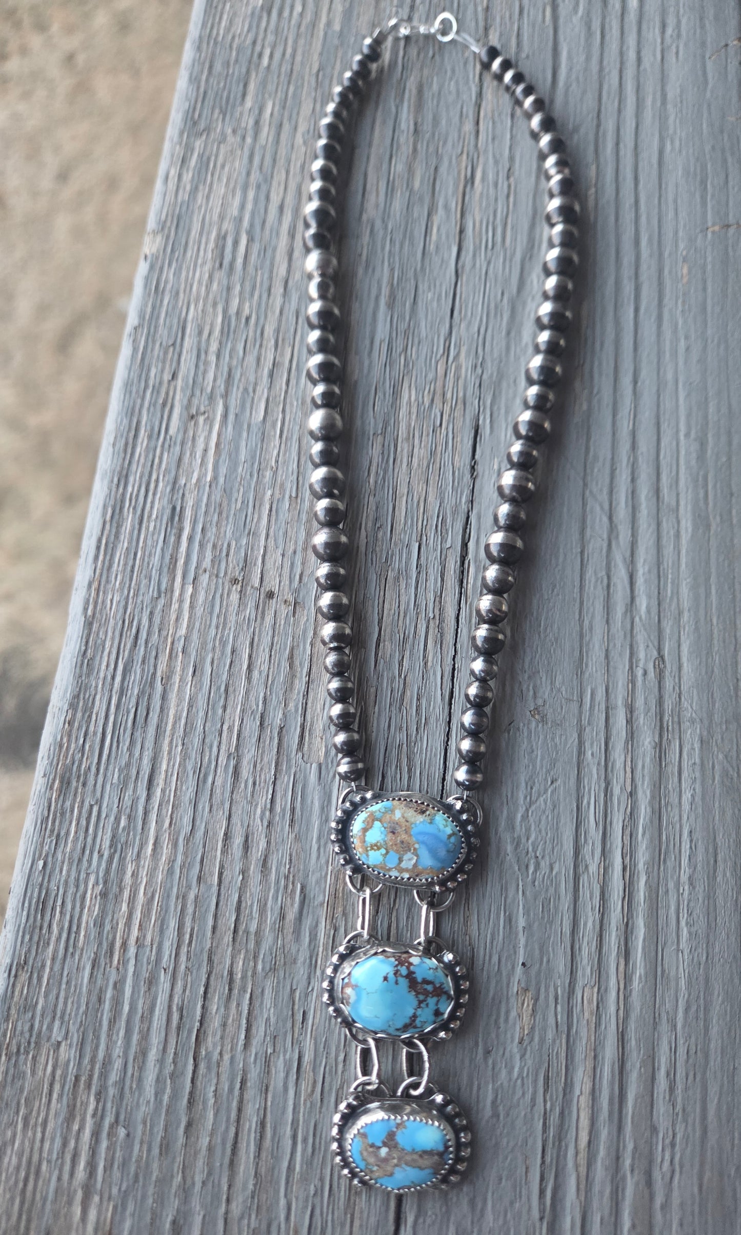 Golden Hill Turquoise & Sterling Pearls