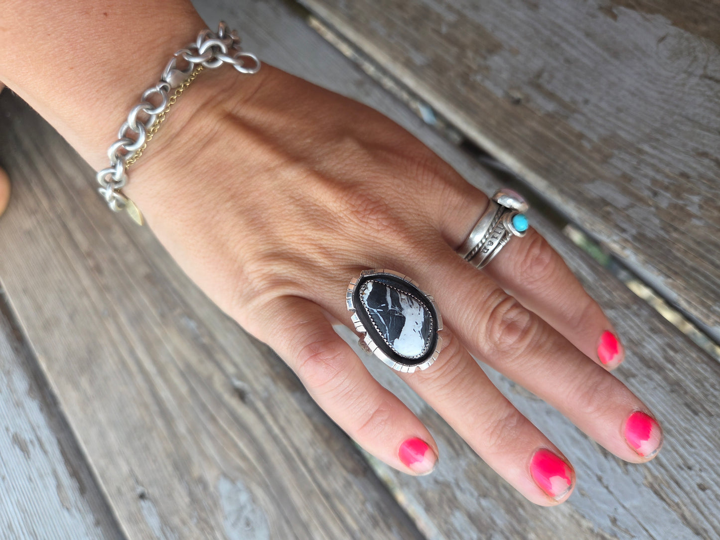 Shadow Box White Buffalo Ring