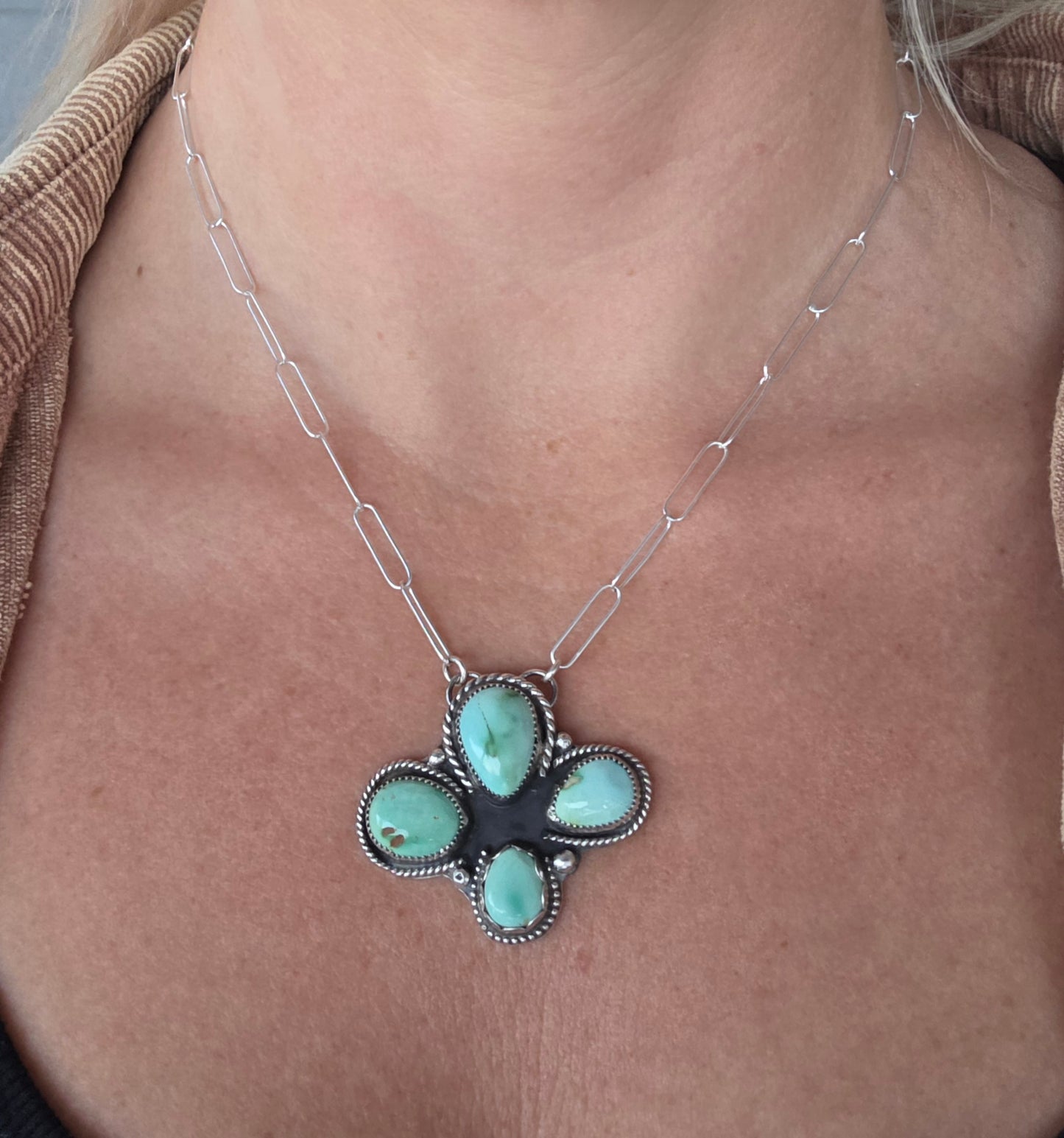 Emerald Valley Turquoise 17 inches-adjustable chain