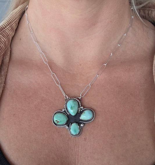 Emerald Valley Turquoise 17 inches-adjustable chain