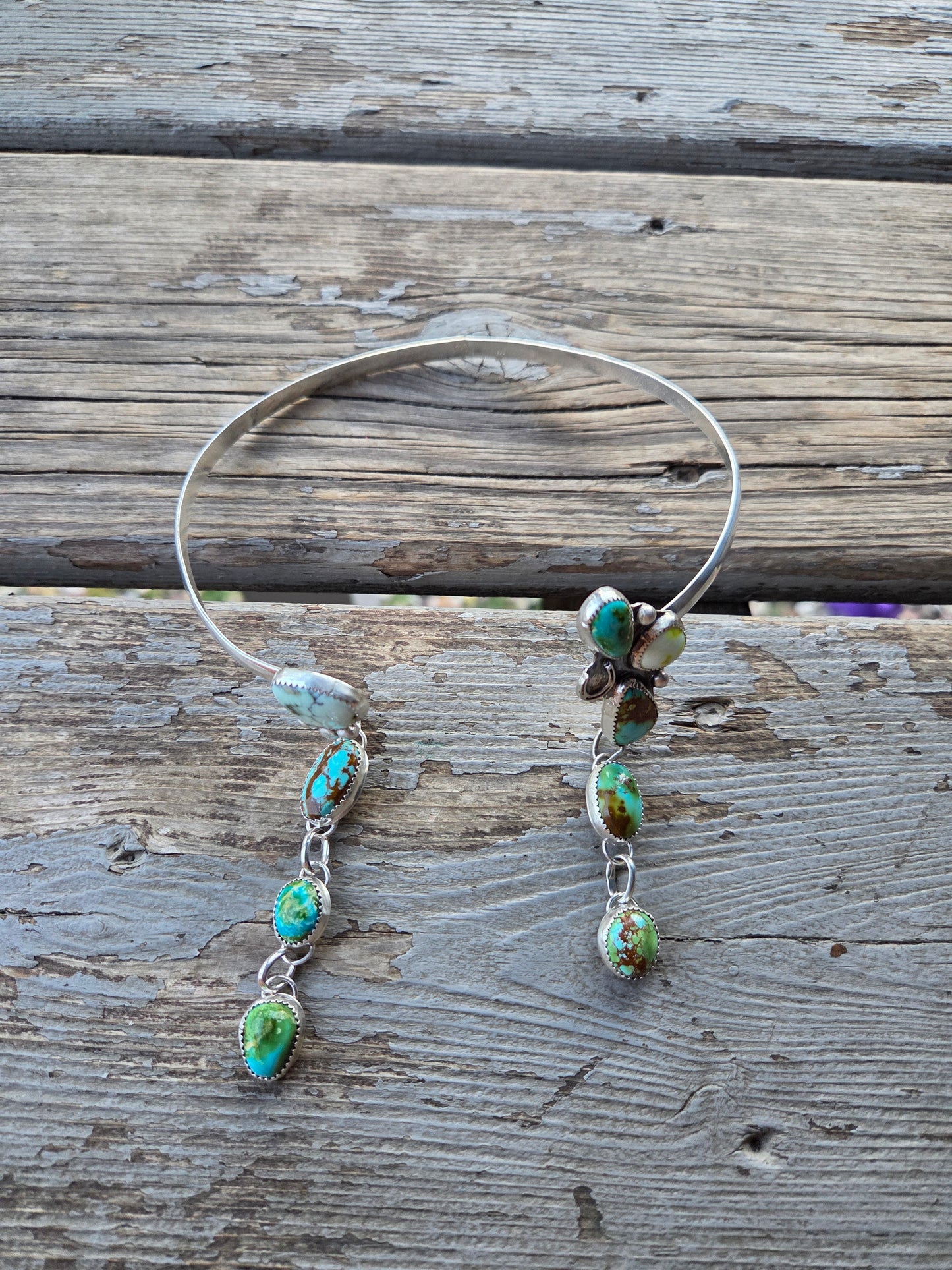 Wire Neck Cuff *Note there is a small crack in Palomino stone