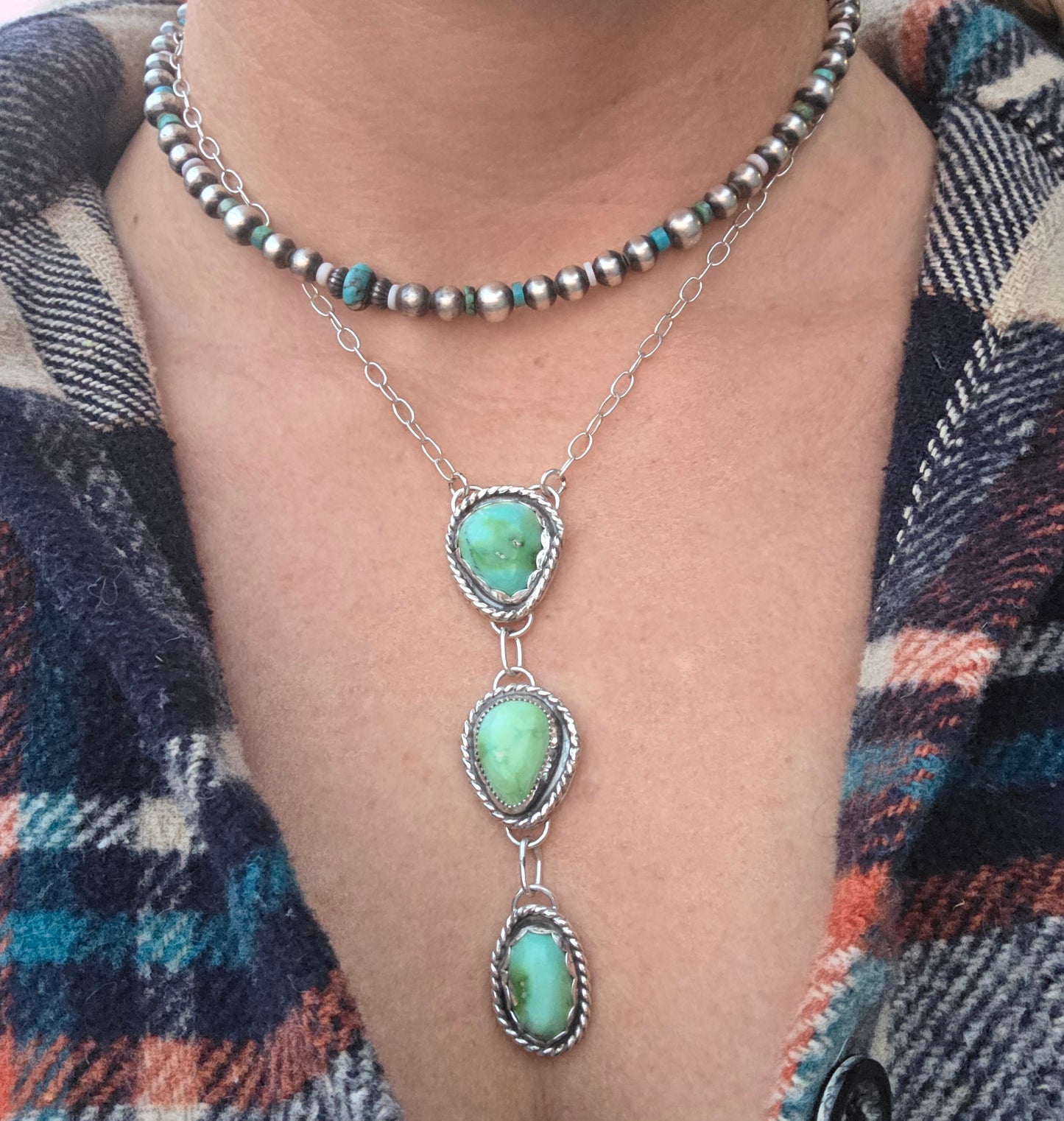 Sonoran Turquoise 19 inches-adjustable chain