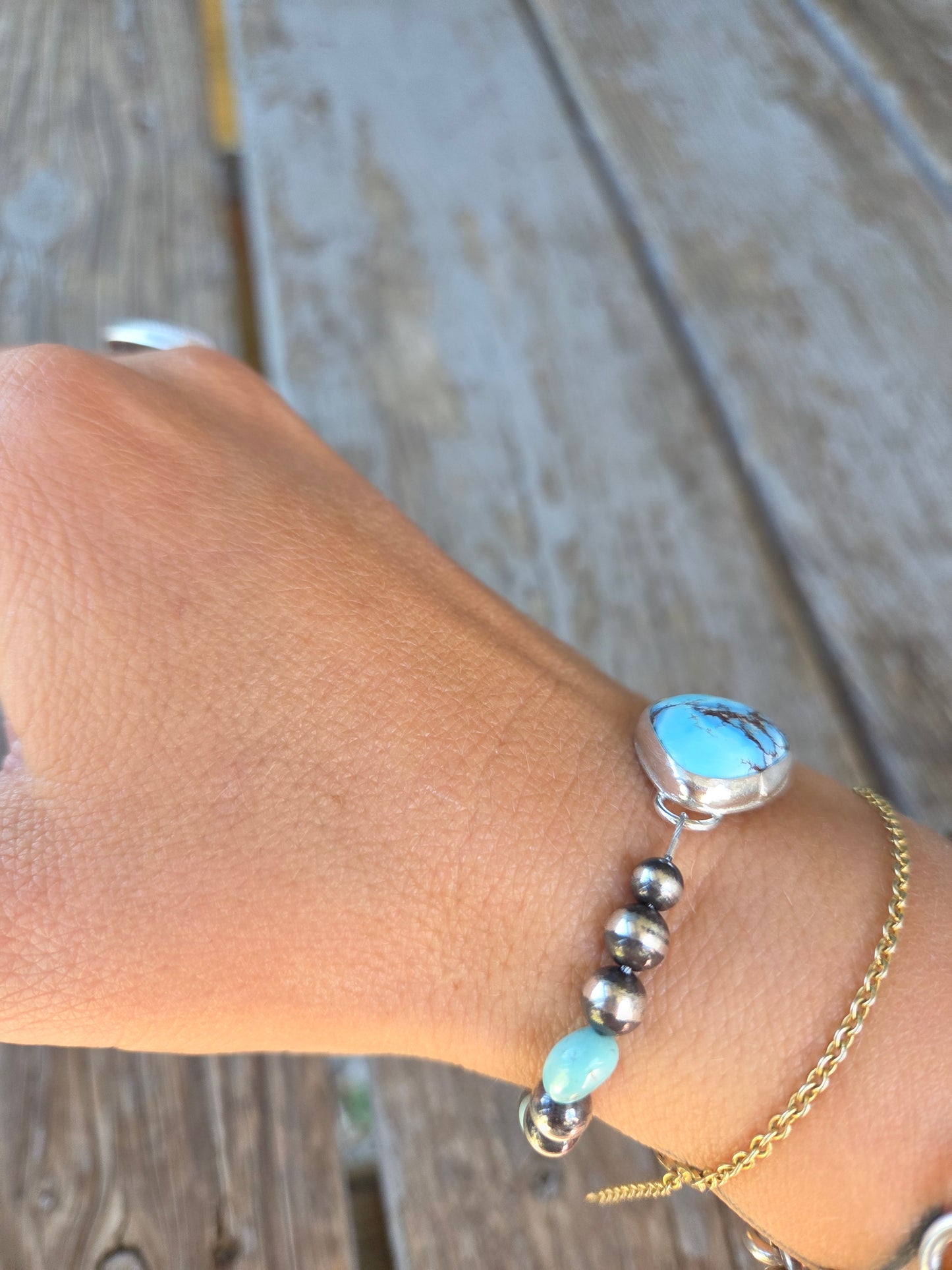 Golden Hill Turquoise Adjustable Bracelet