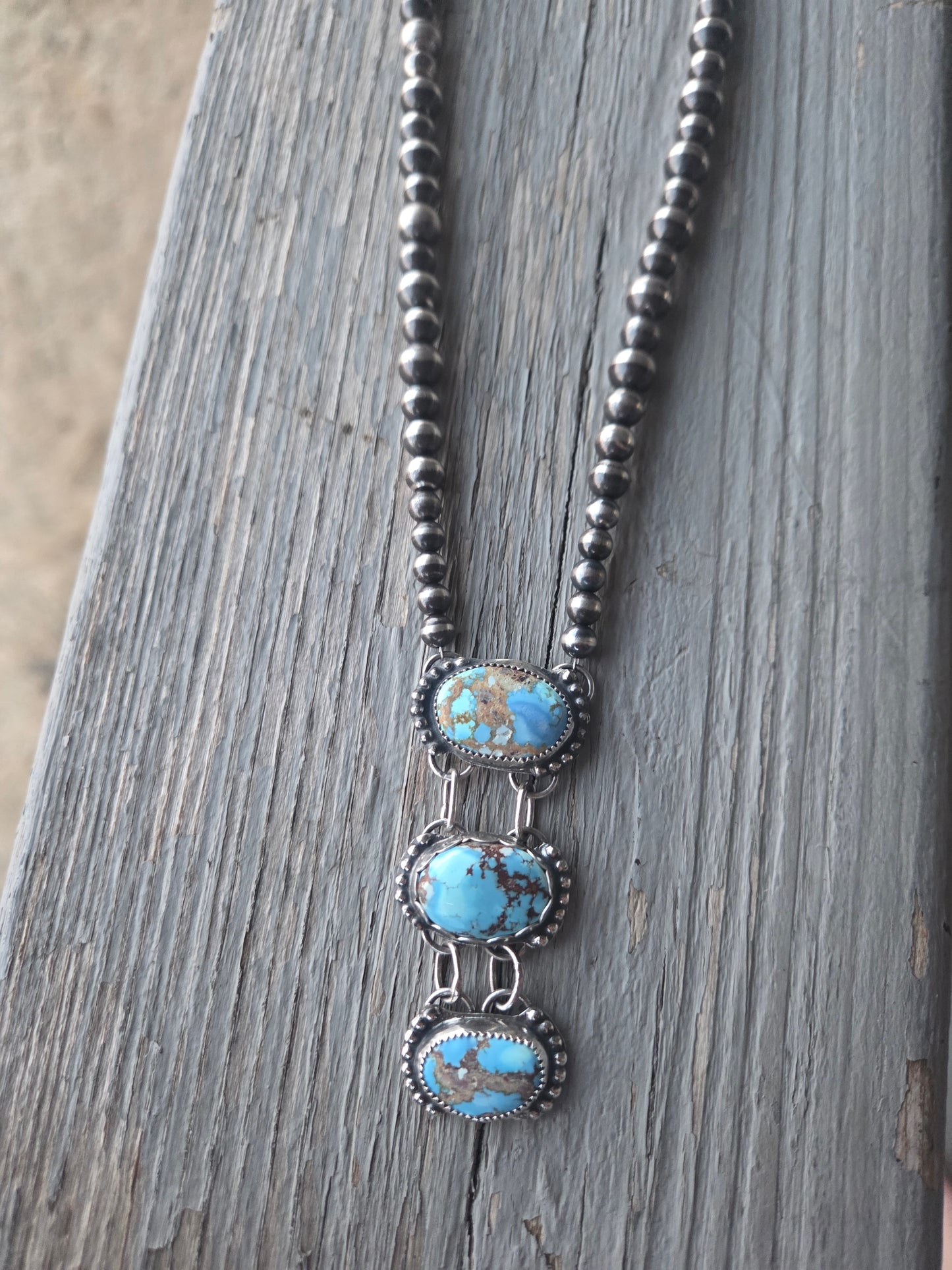 Golden Hill Turquoise & Sterling Pearls