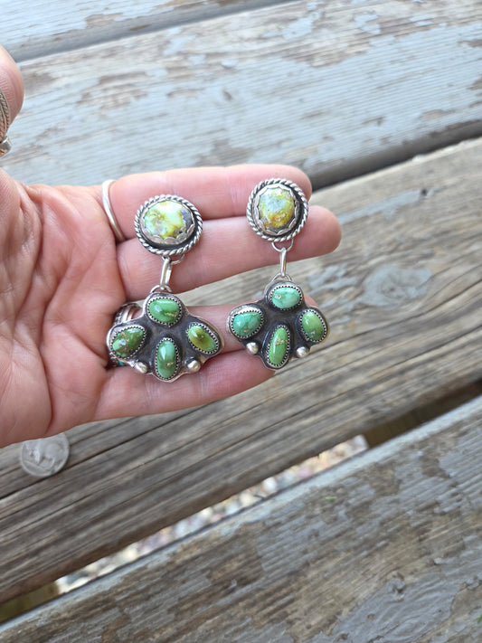 Emerald Valley & Palomino Turquoise Earrings