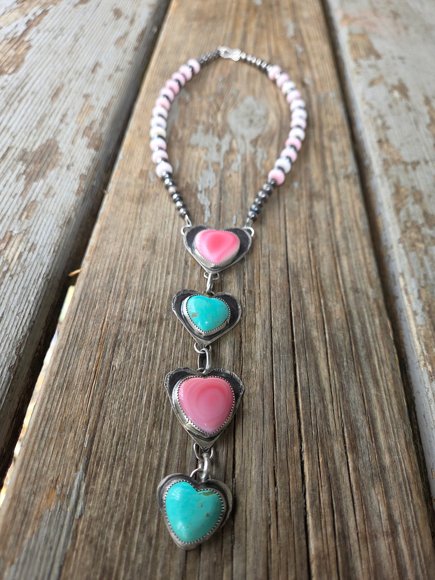 Heart Turquoise Lariat
