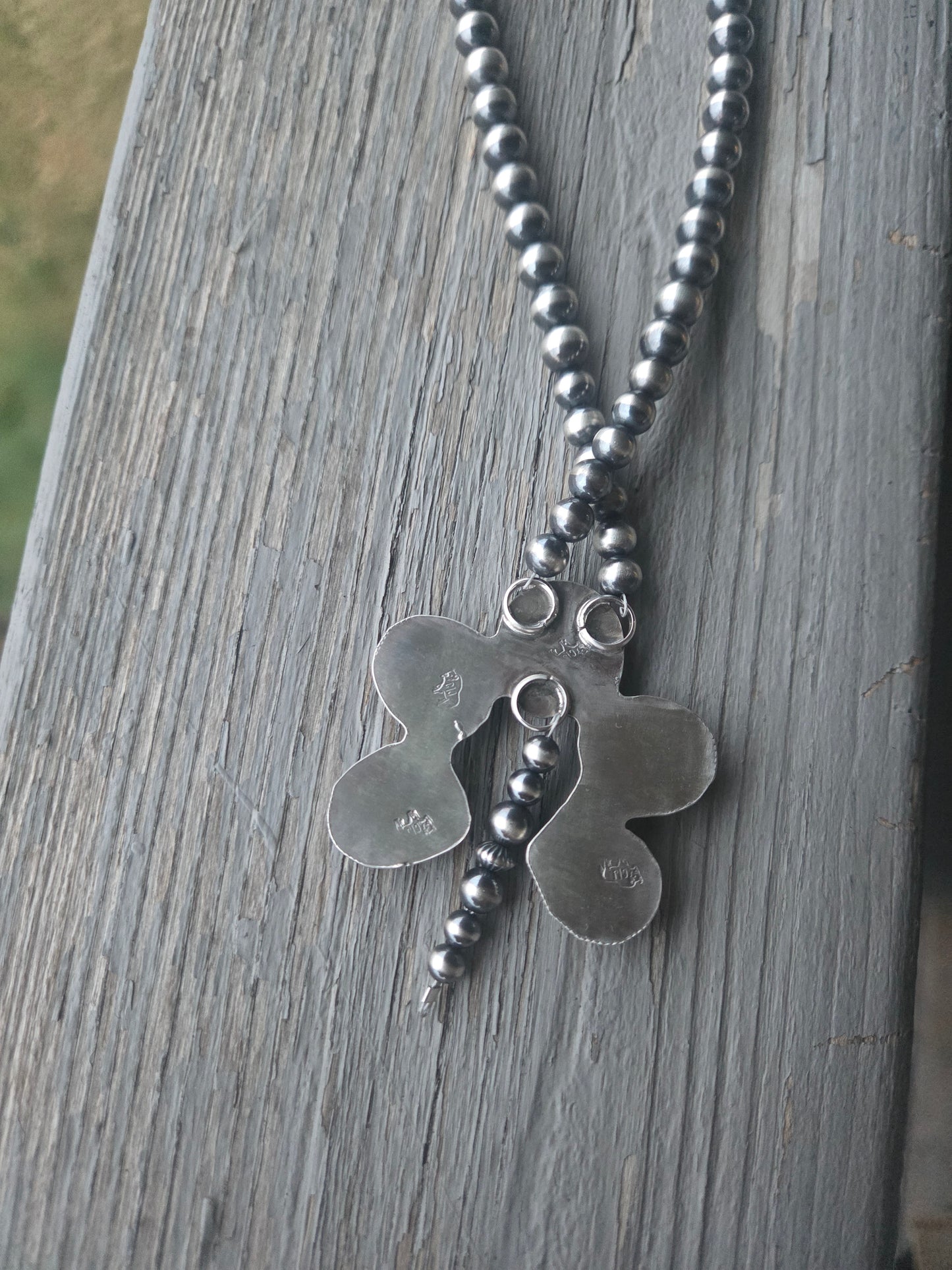 Golden Hill Turquoise & Sterling Silver Navajo Style Pearls. 16 inches