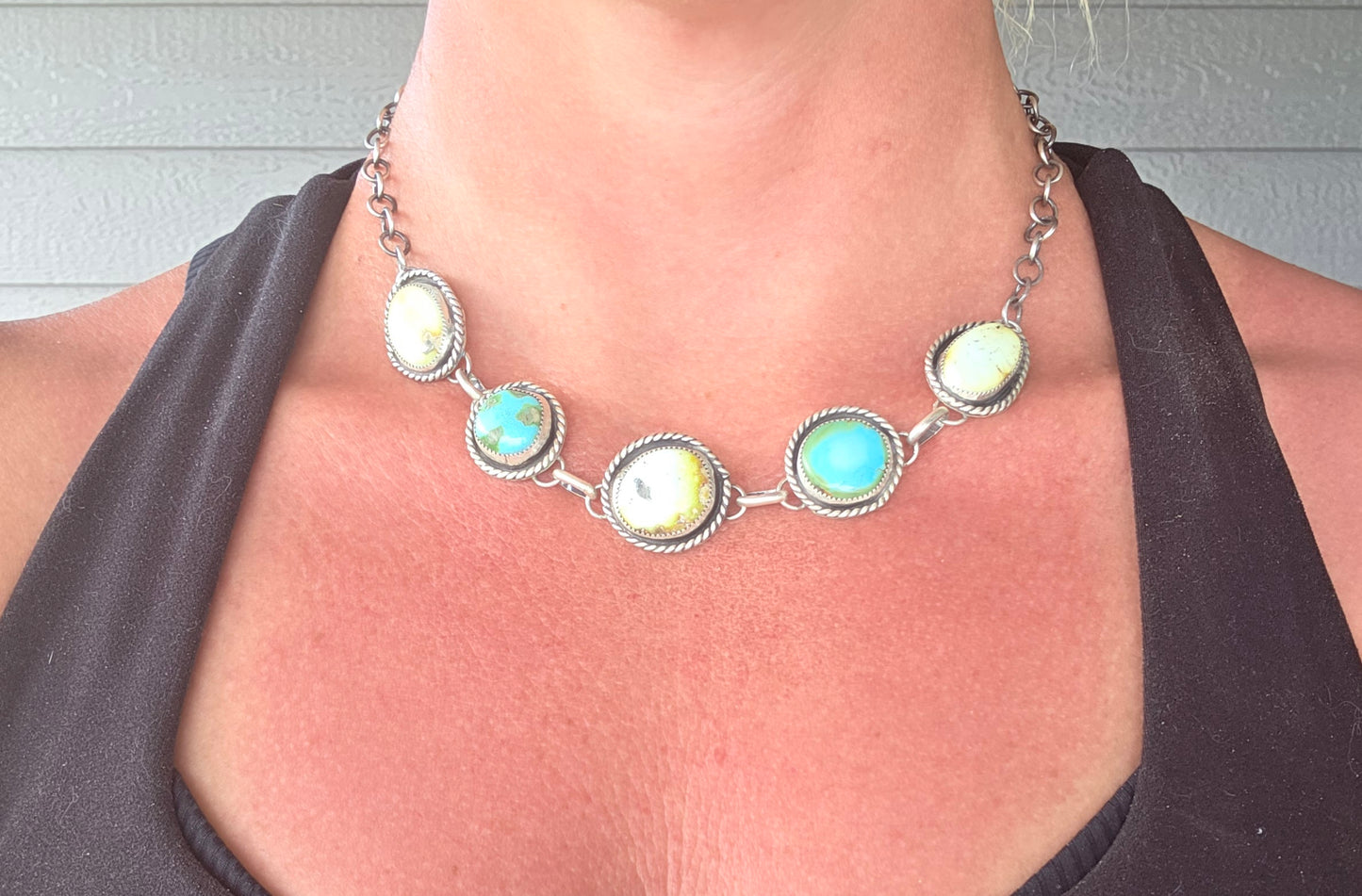 Sonoran Turquoise & Palomino Choker/Necklace