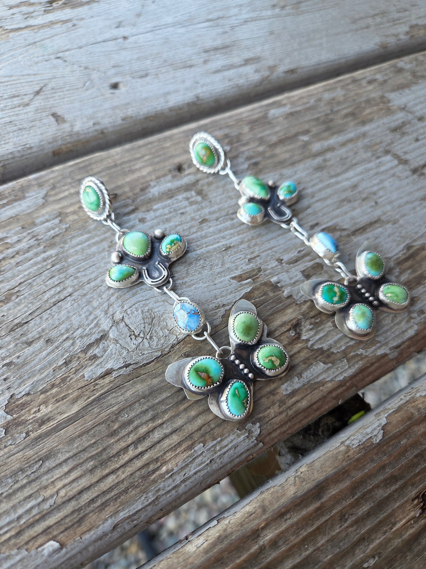 Butter Fly Turquoise Earrings