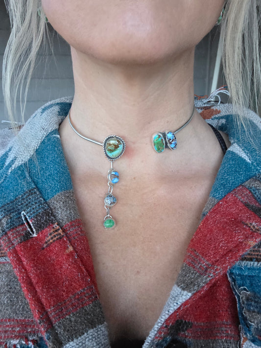 Sonoran & Golden Hill Turquoise Neck Cuff