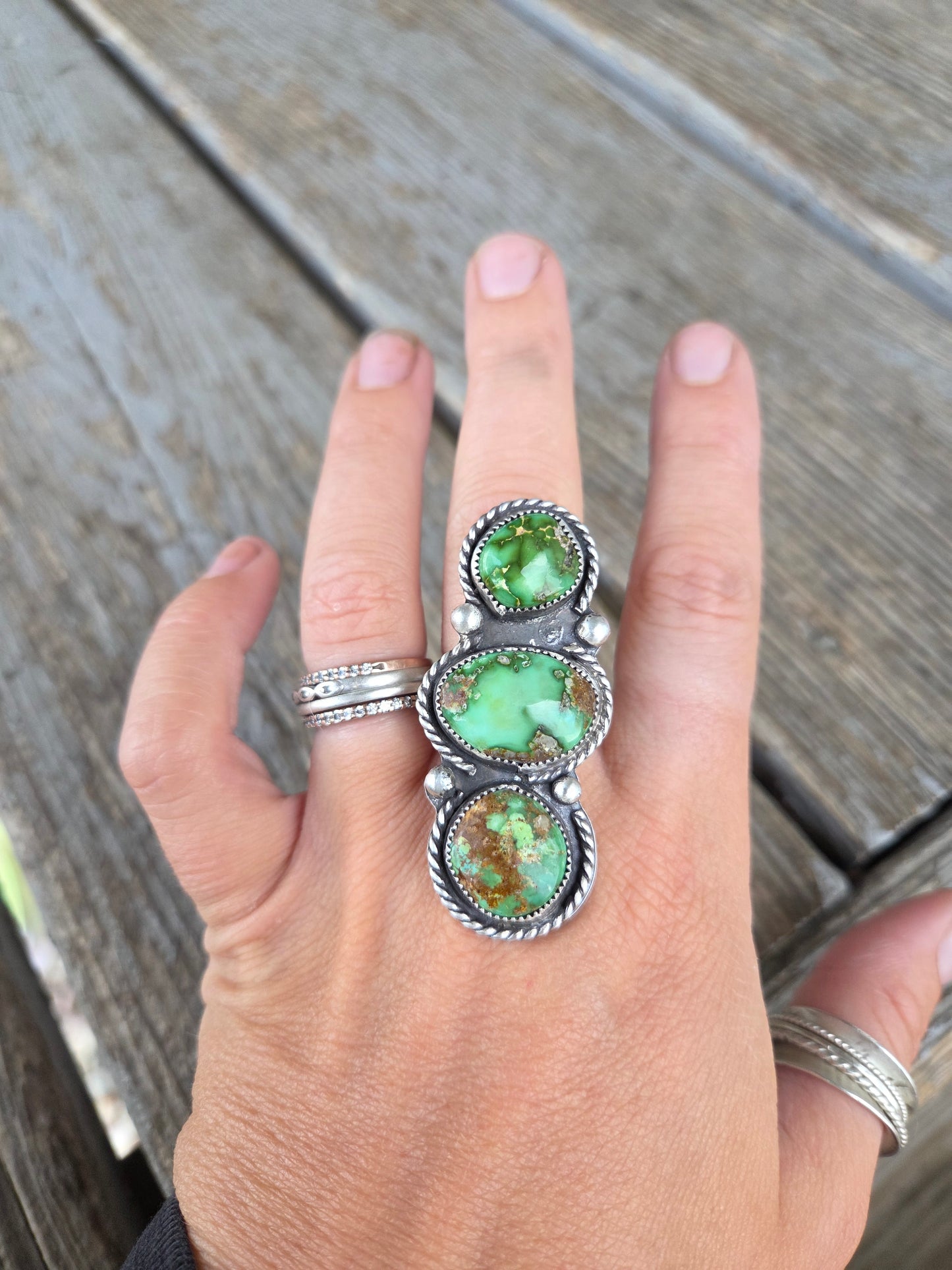 Royston Turquoise Adjustable Ring