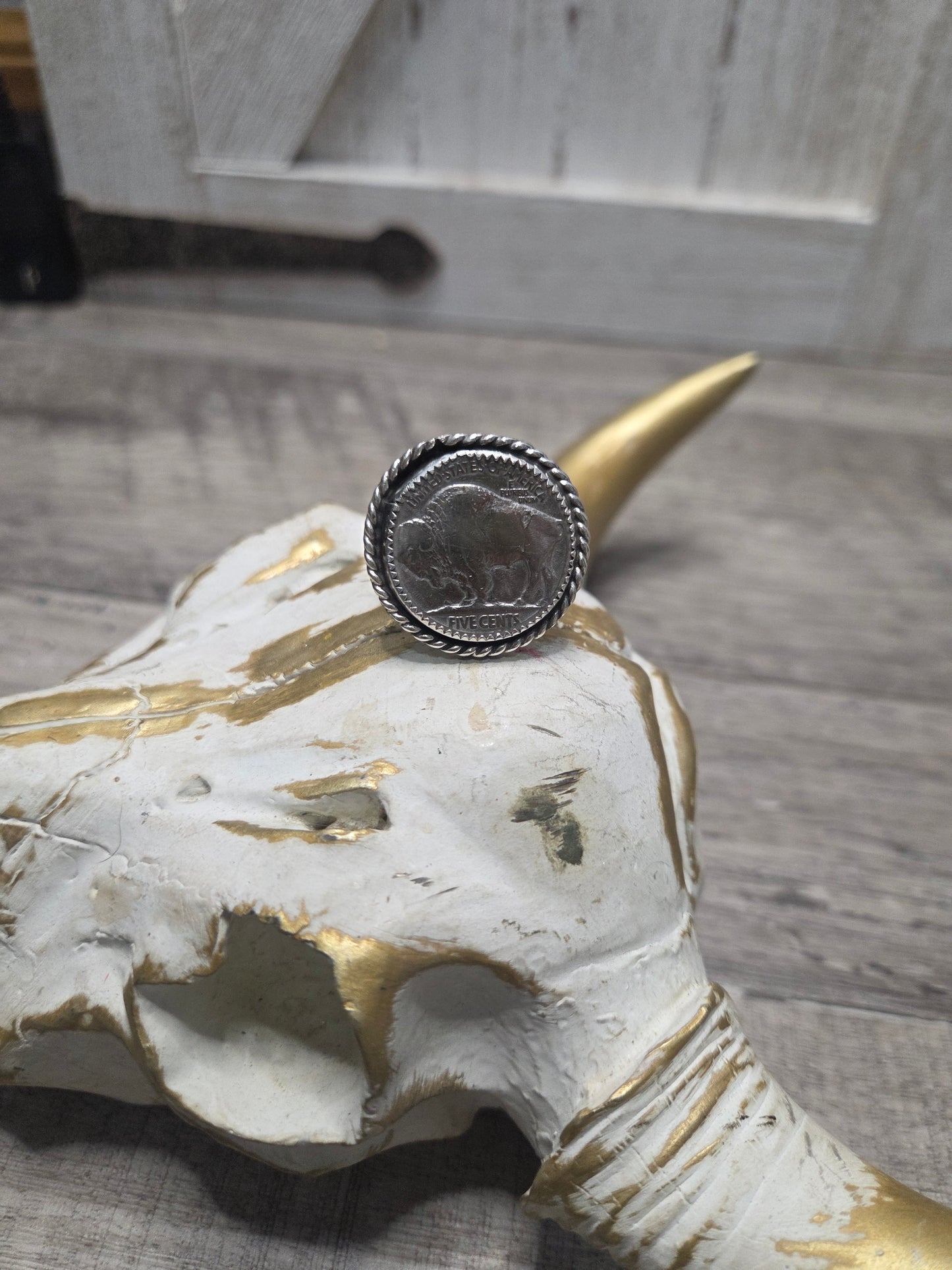 Buffalo Coin Adjustable size 6 and up
