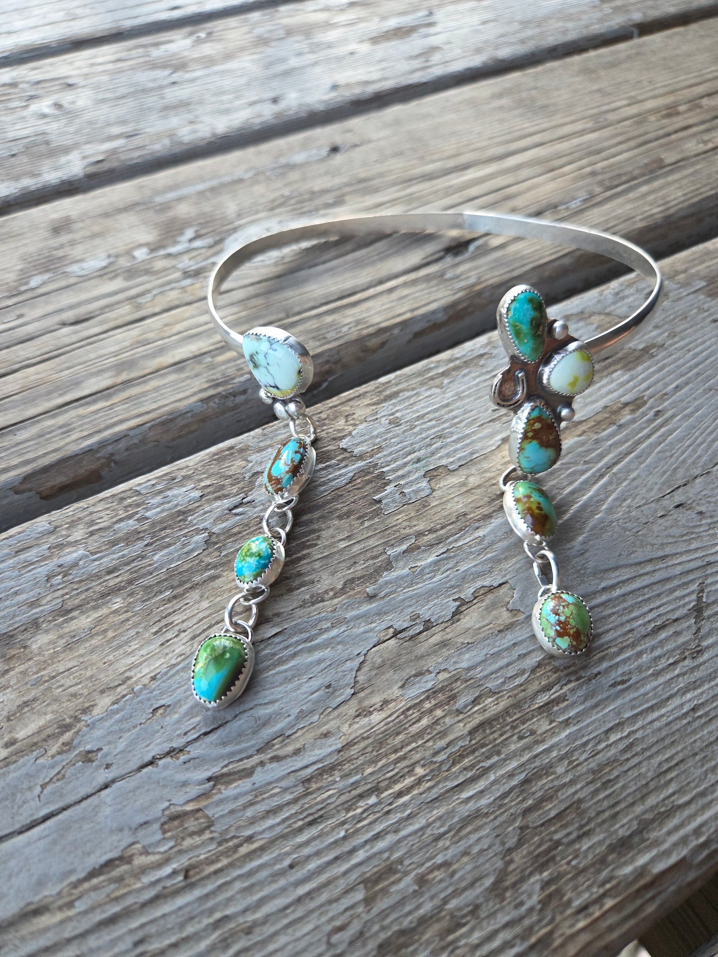 Wire Neck Cuff *Note there is a small crack in Palomino stone