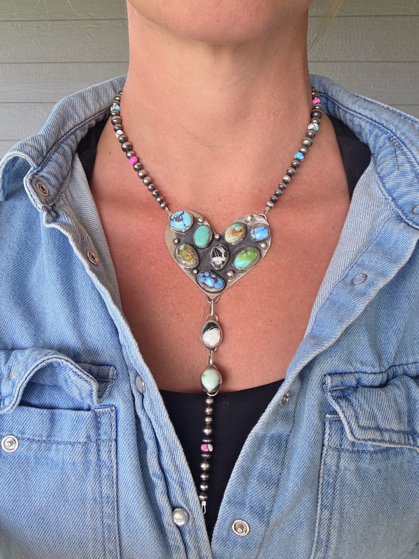 Heart Turquoise Cluster
