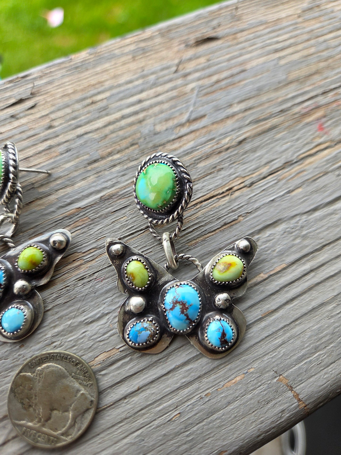 Butter Fly Turquoise Earrings