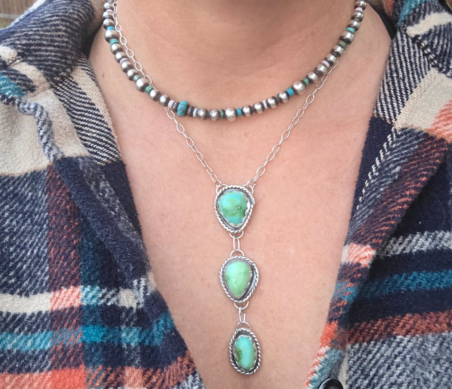 Sonoran Turquoise 19 inches-adjustable chain
