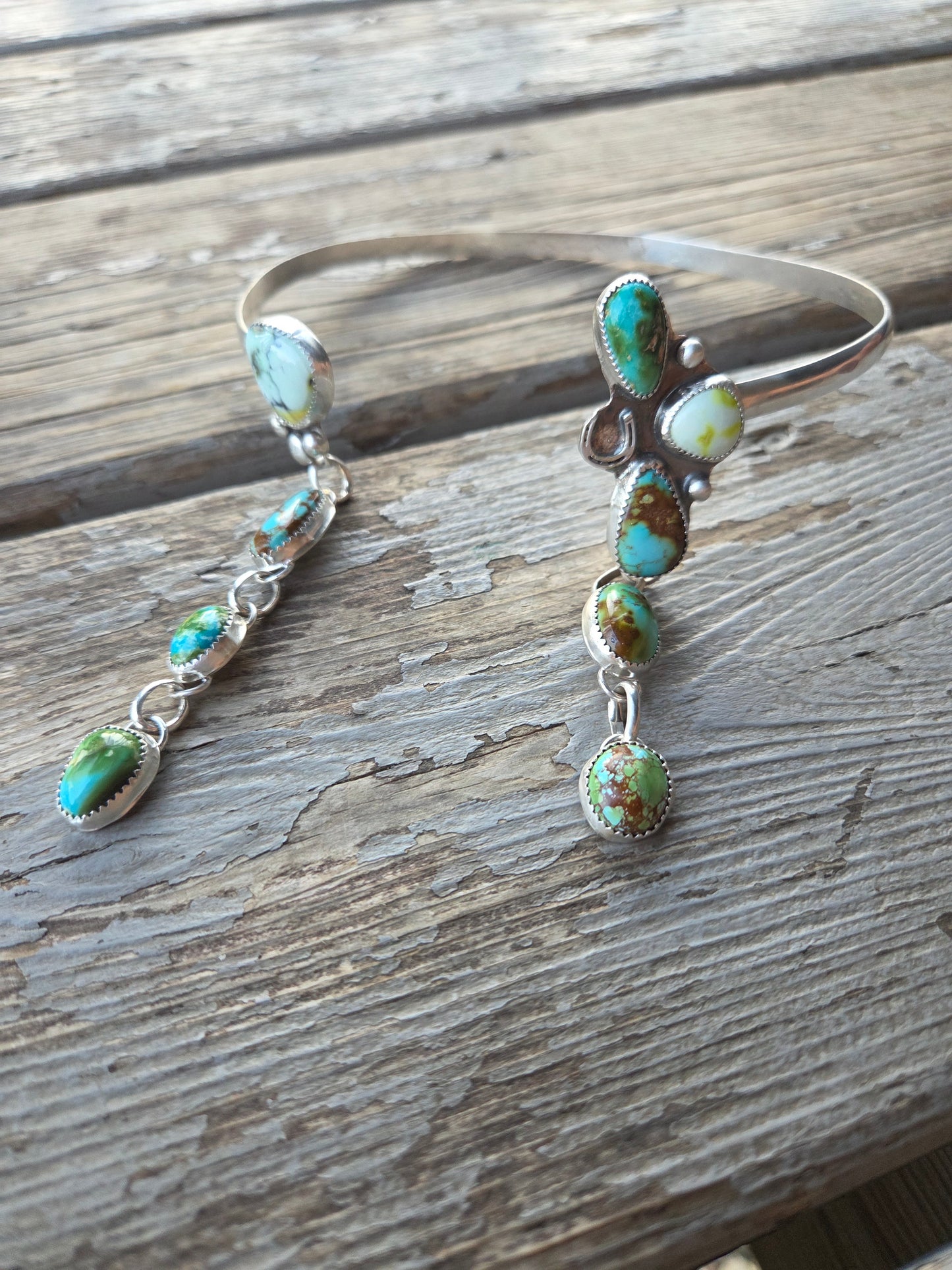 Wire Neck Cuff *Note there is a small crack in Palomino stone